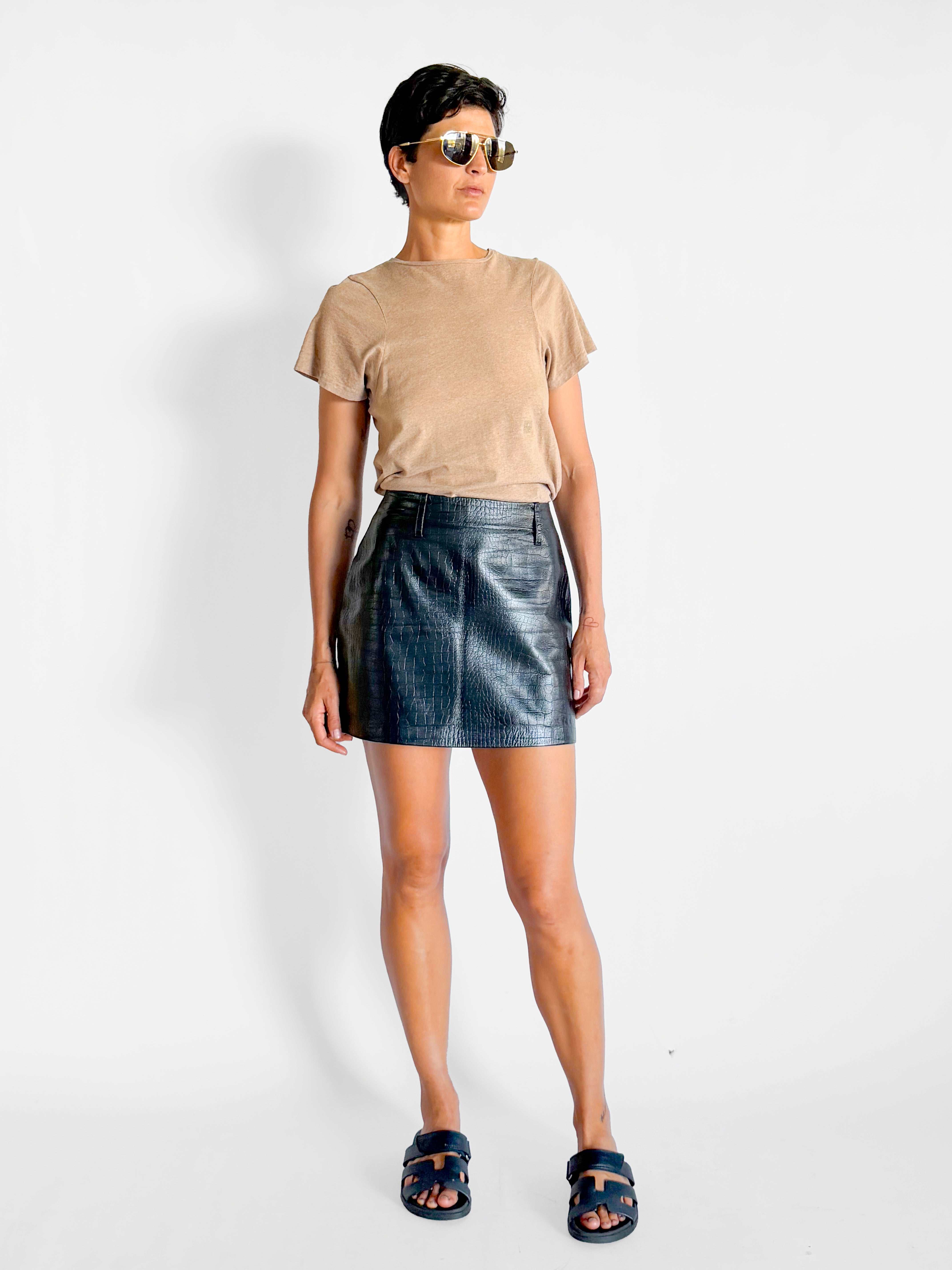Camilla and Marc Florian Leather Mini Skirt, image 1 of 4