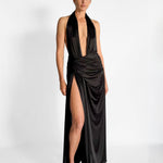 Courtney Zheng Selene Plunge Jersey Gown, image 1 of 5