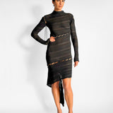 Dion Lee Asymmetric pointelle minidress, image 1 of 5