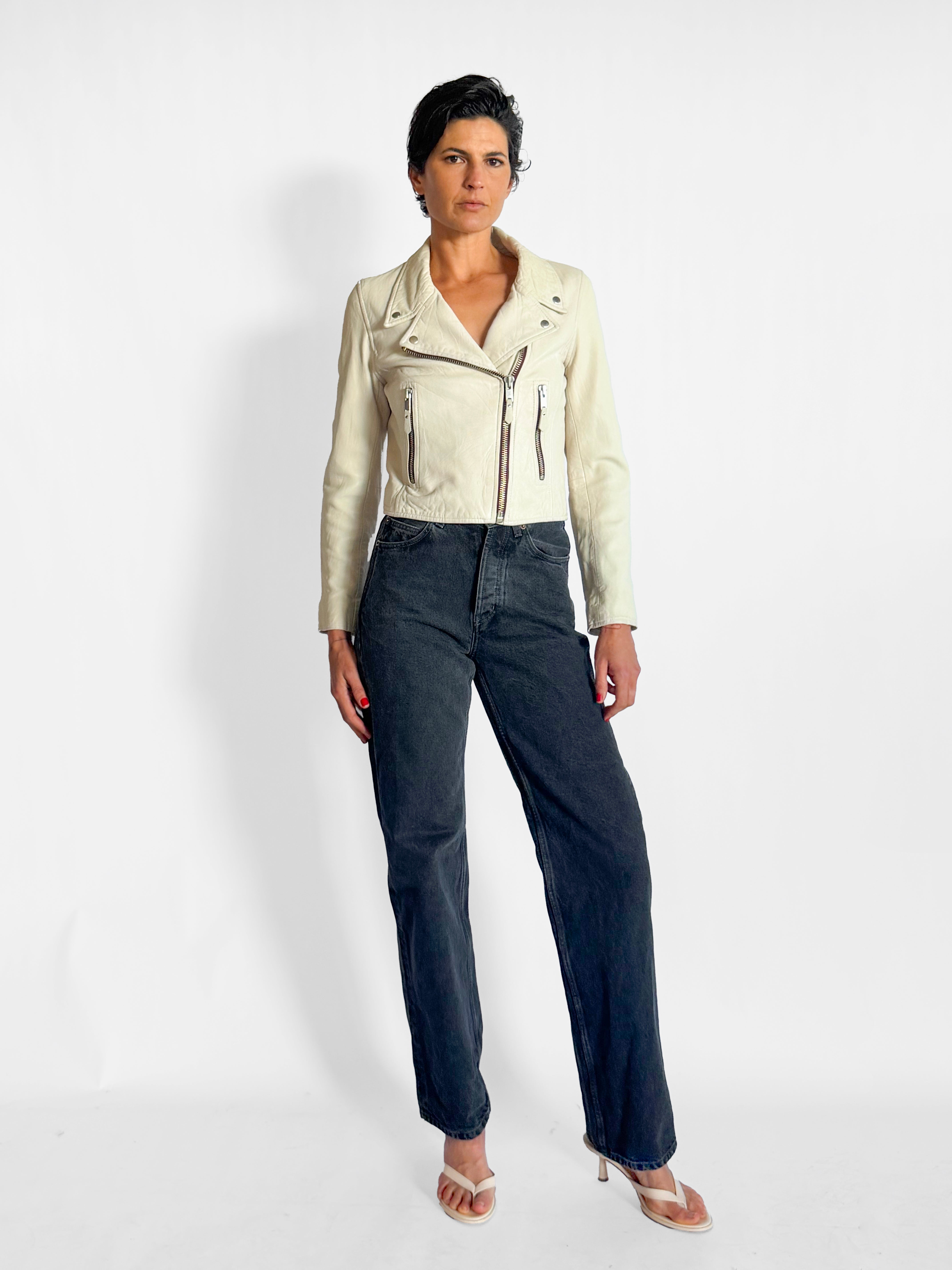 Isabel Marant Aken Washed Leather Jacket, image 1 of 4