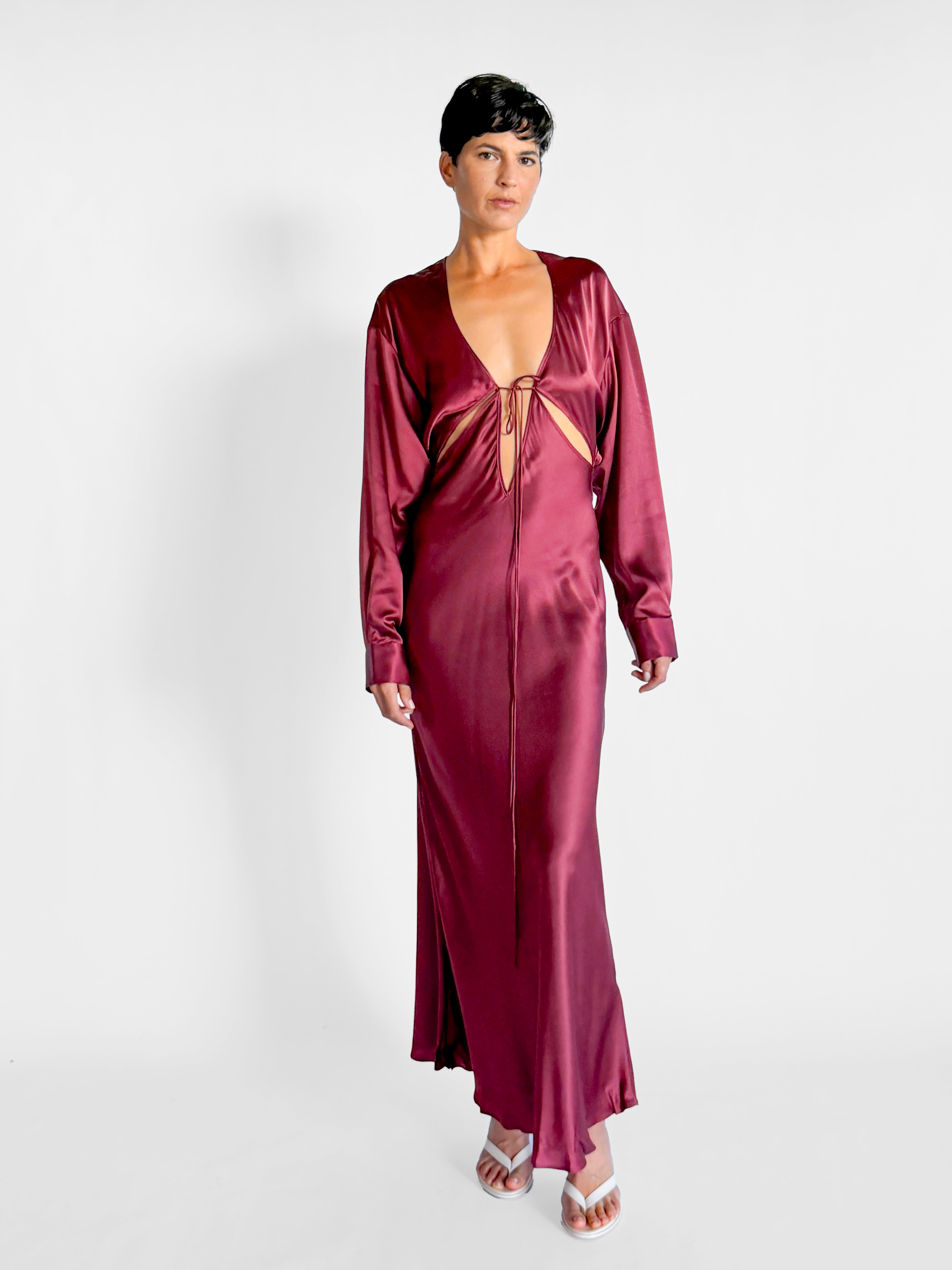 Christopher Esber Triquetta Front Tie Shirt Dress, image 1 of 5