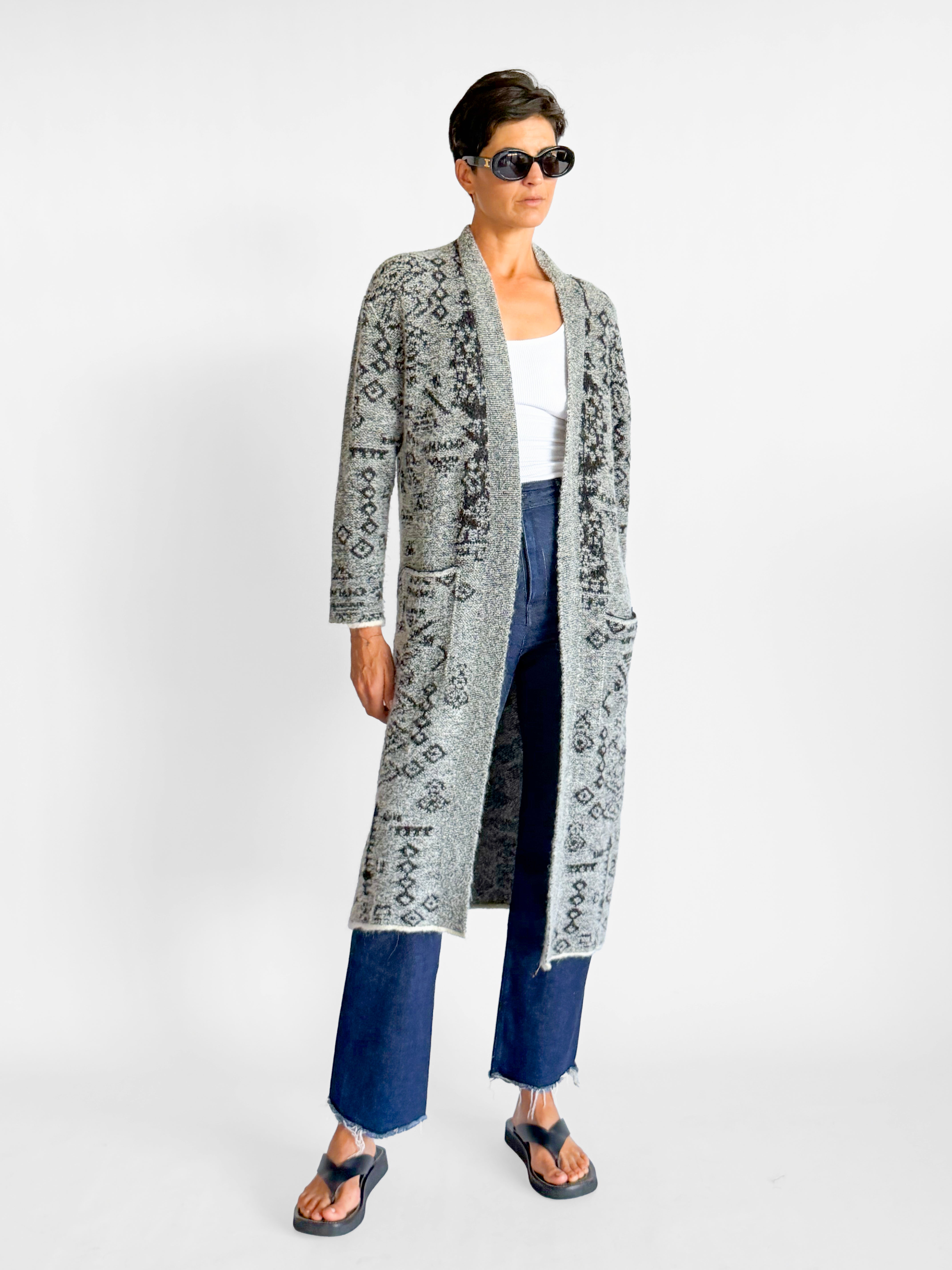 Antik Batik Alpaca Long Knit Cardigan, image 1 of 5