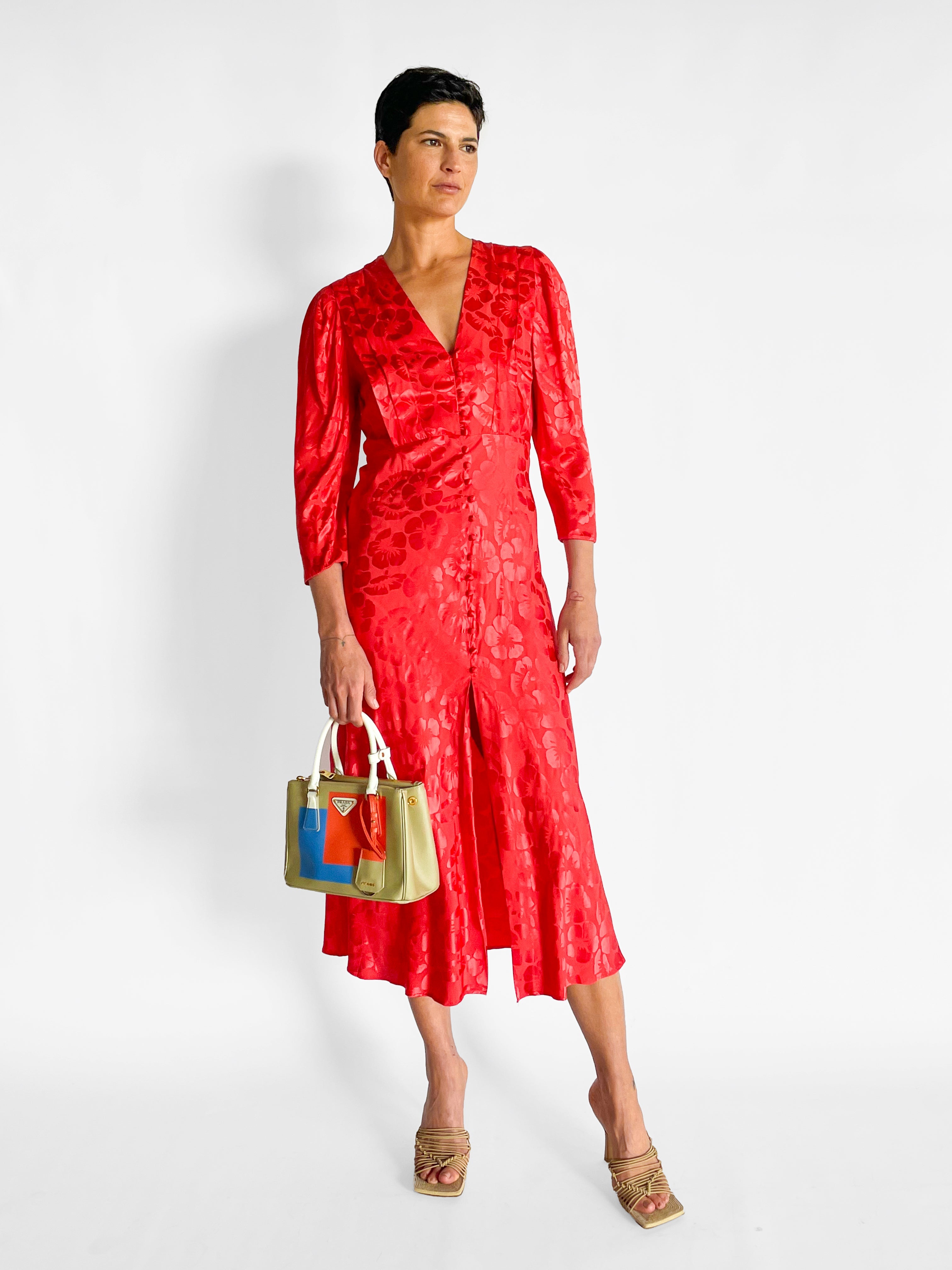 Sandro Azel Jacquard Midi Dress, image 1 of 4