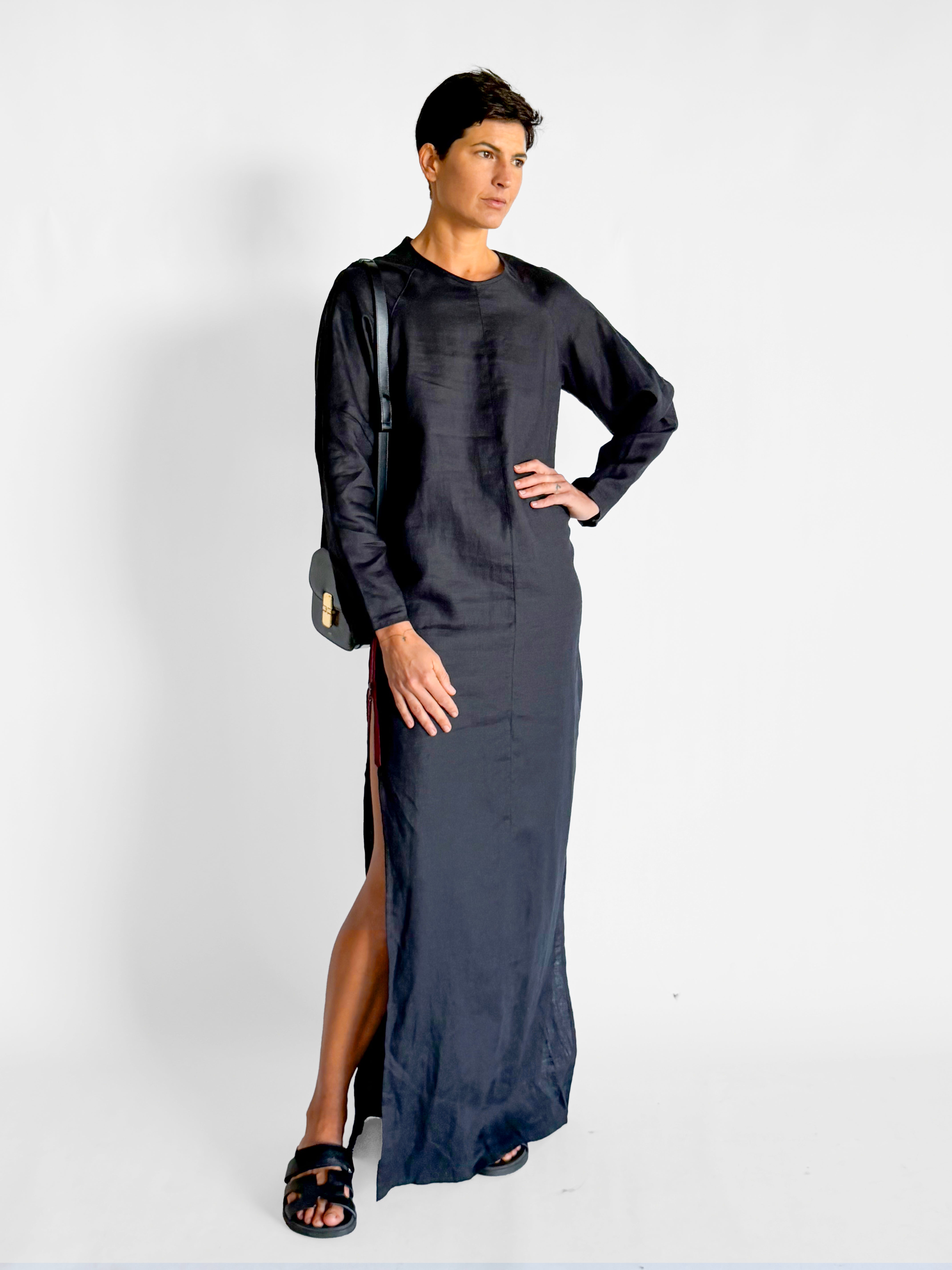 Albus Lumen Long Sleeve Linen Dress, image 1 of 5