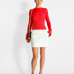Albus Lumen Tailored Linen Denim Mini Skirt, image 1 of 5