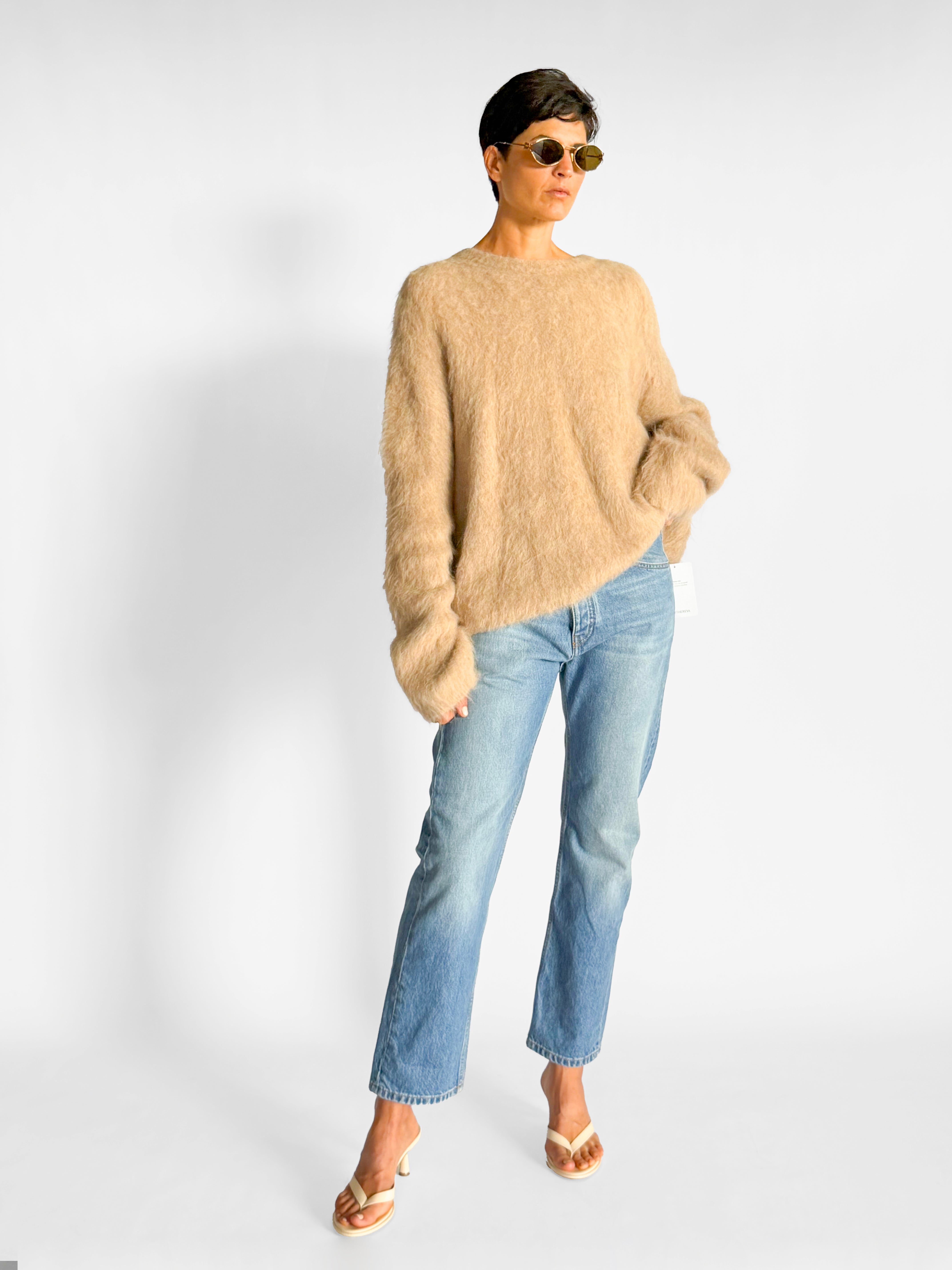 Toteme Boxy Alpaca Knit Sweater, image 1 of 4
