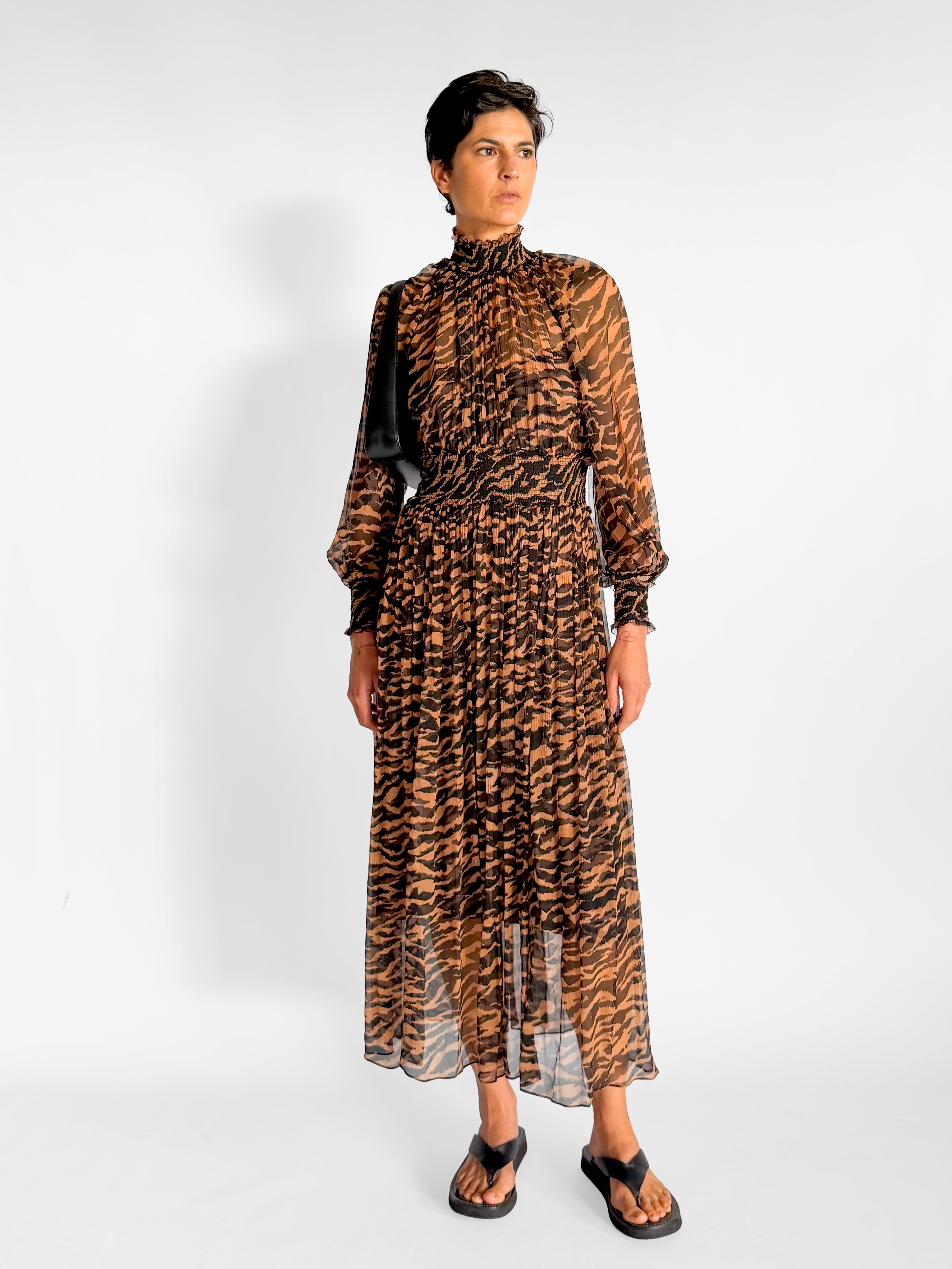 Zimmermann Wavelength Shirred Midi Dress, image 1 of 4