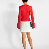 Albus Lumen Tailored Linen Denim Mini Skirt, image 2 of 5