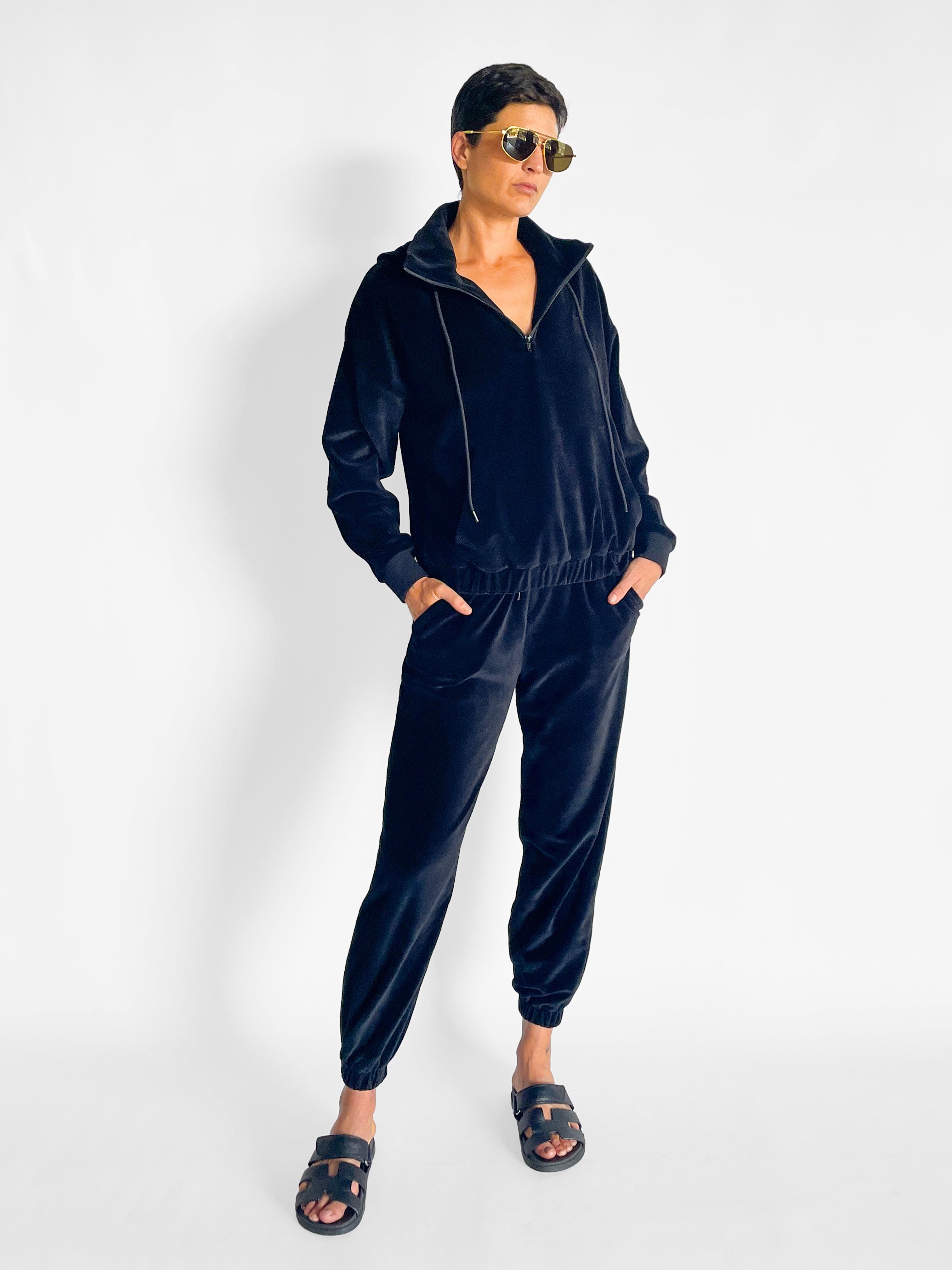 Camilla and Marc Simone Velour Zip Up Hoodie and Track Pants, image 2 of 6