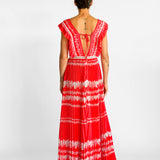 Self Portrait Ruffled Plisse-Georgette Maxi Dress, image 2 of 5