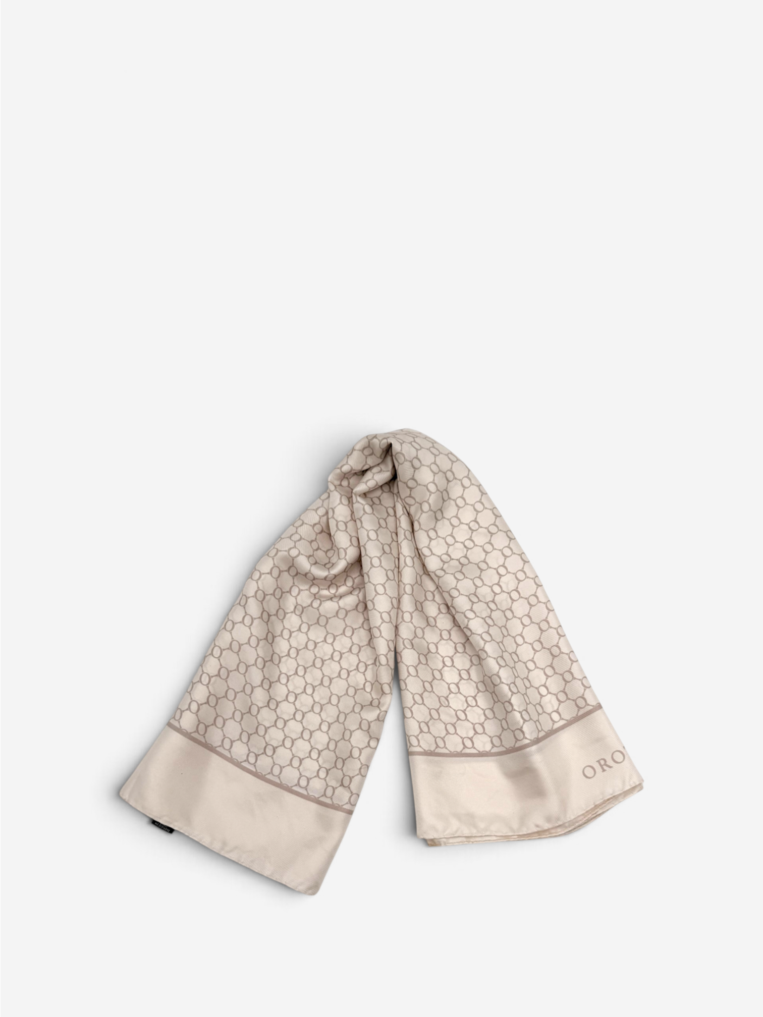 Oroton Silk Monogram Scarf, image 2 of 4