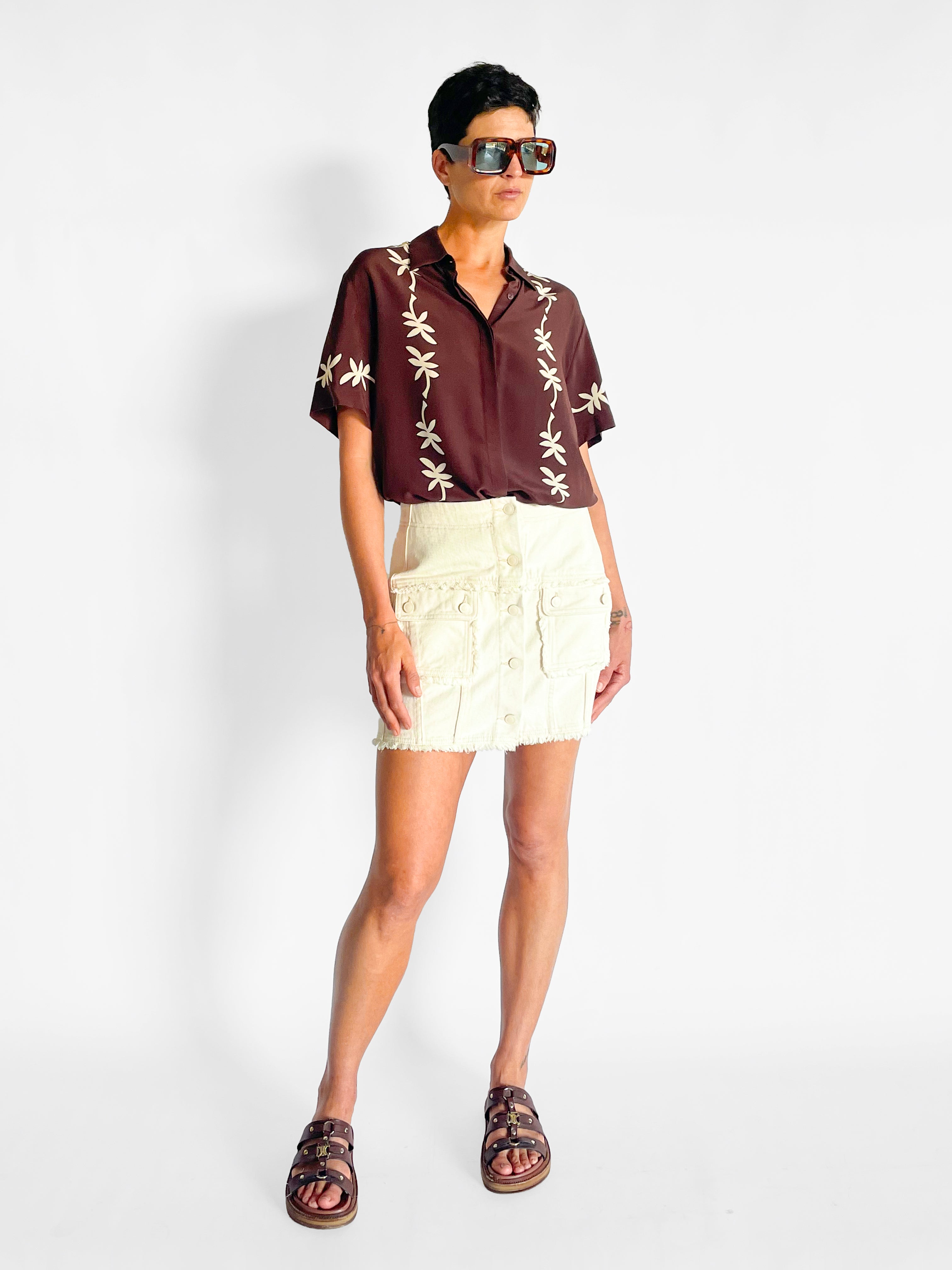 Alemais Yolo Denim Skirt, image 2 of 4