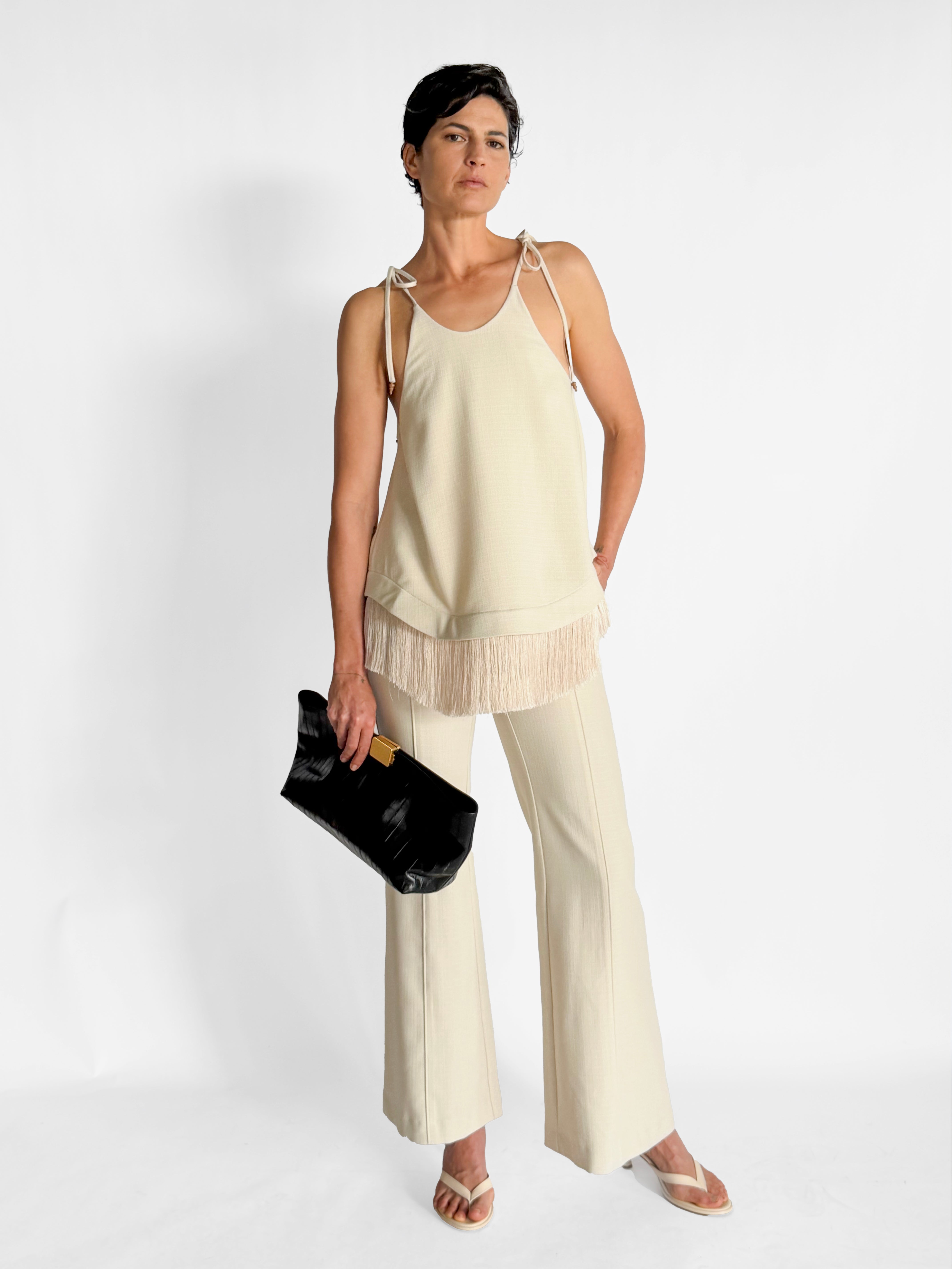 Clea Bibi Fringe Hem Top and Watson Trouser Set, image 2 of 7