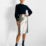 MSGM Silver Pencil Skirt, image 2 of 6