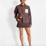 Nagnata Vegetable Dye Belted Mini Skirt, image 2 of 4