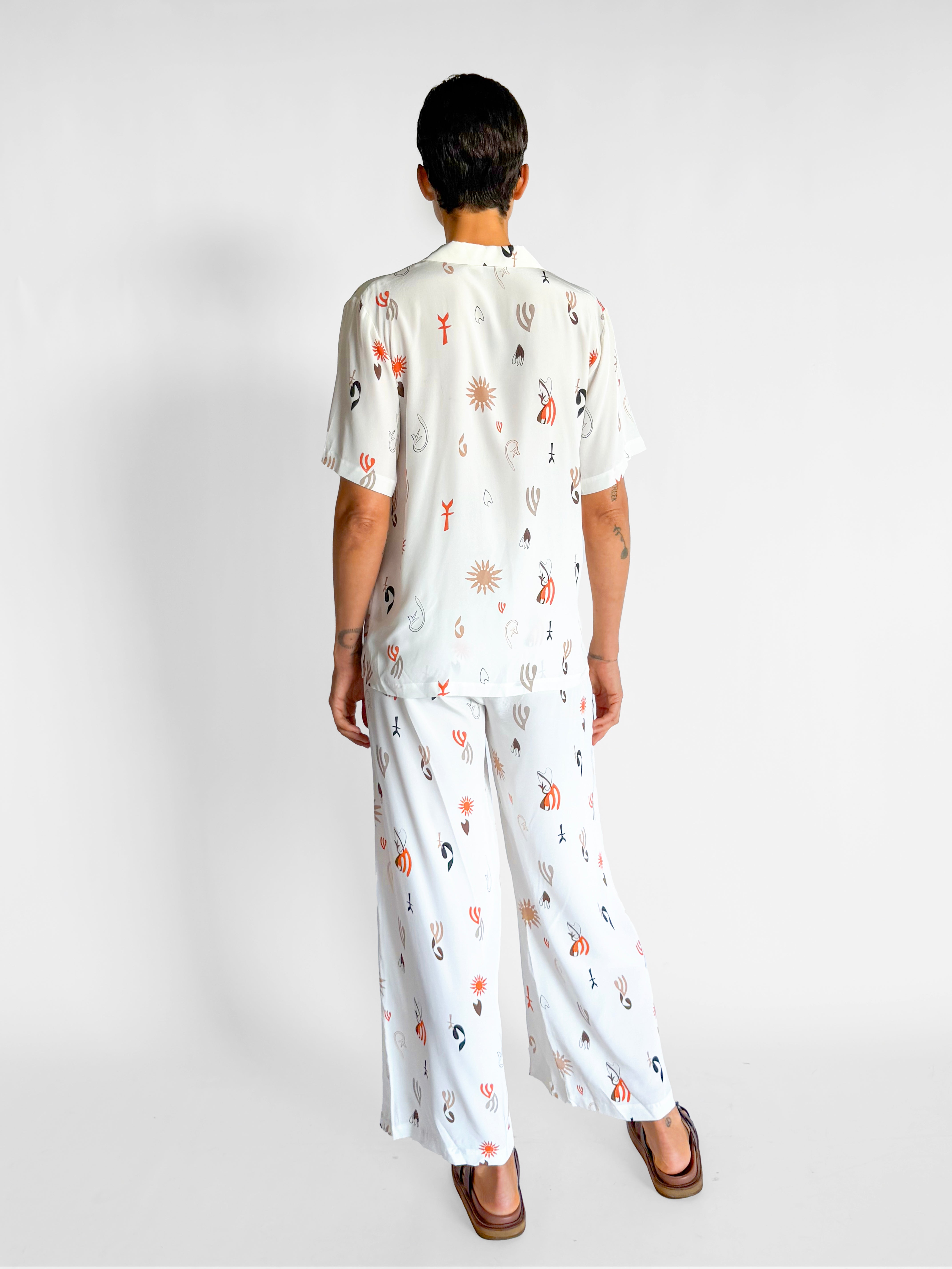 Ginia Isla Silk Shirt & Pants Set, image 2 of 5