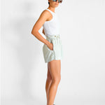 Bassike Linen Belted Shorts, image 2 of 3