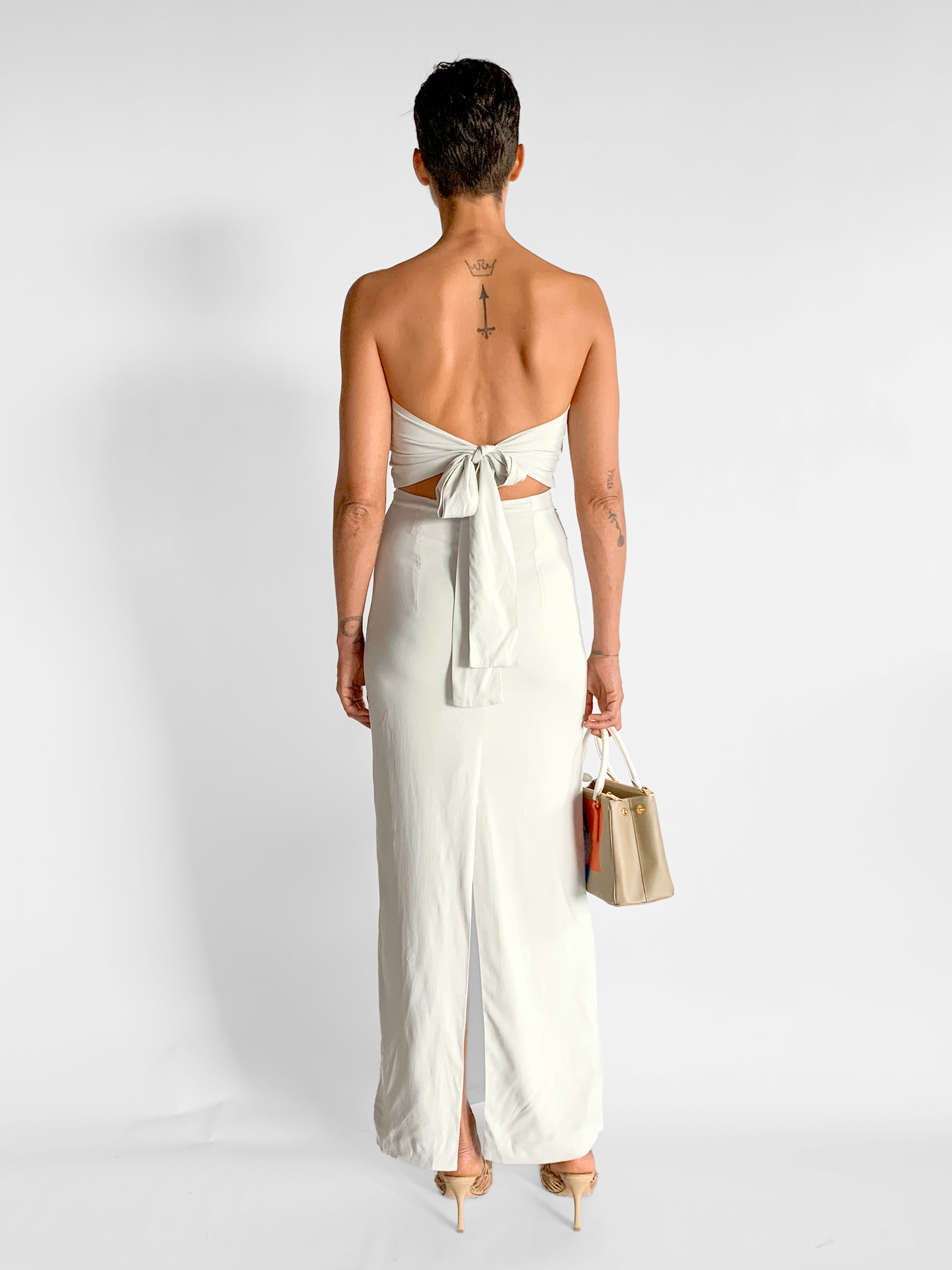 St. Agni Strapless Tie Back Dress, image 2 of 5
