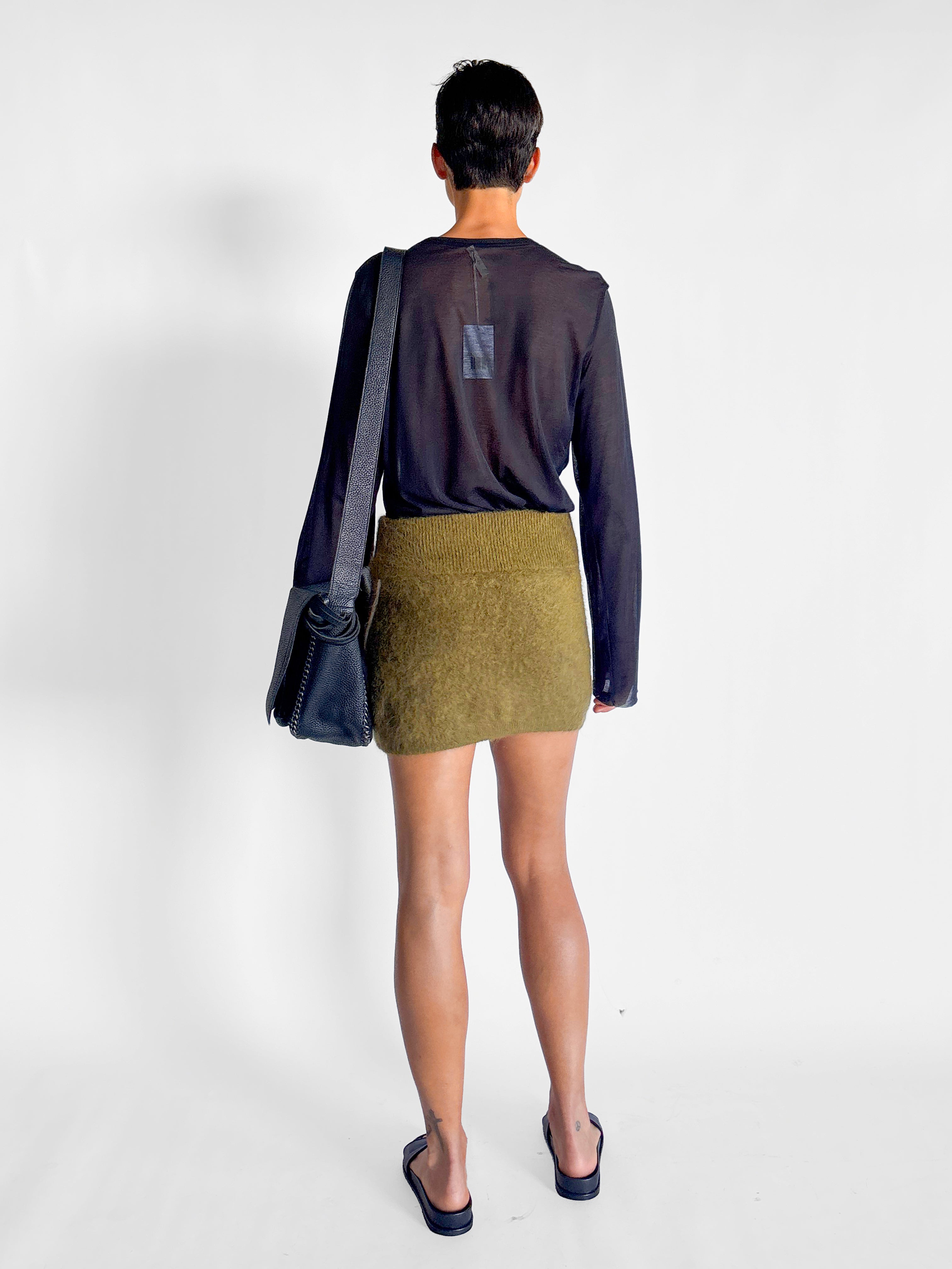 Nagnata Brushed Alpaca Mini Skirt, image 2 of 5