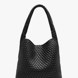 Alt-Leather Woven Large Tote