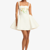 Ariel Embellished Wool Mini Dress