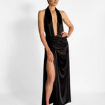 Courtney Zheng Selene Plunge Jersey Gown, image 3 of 5
