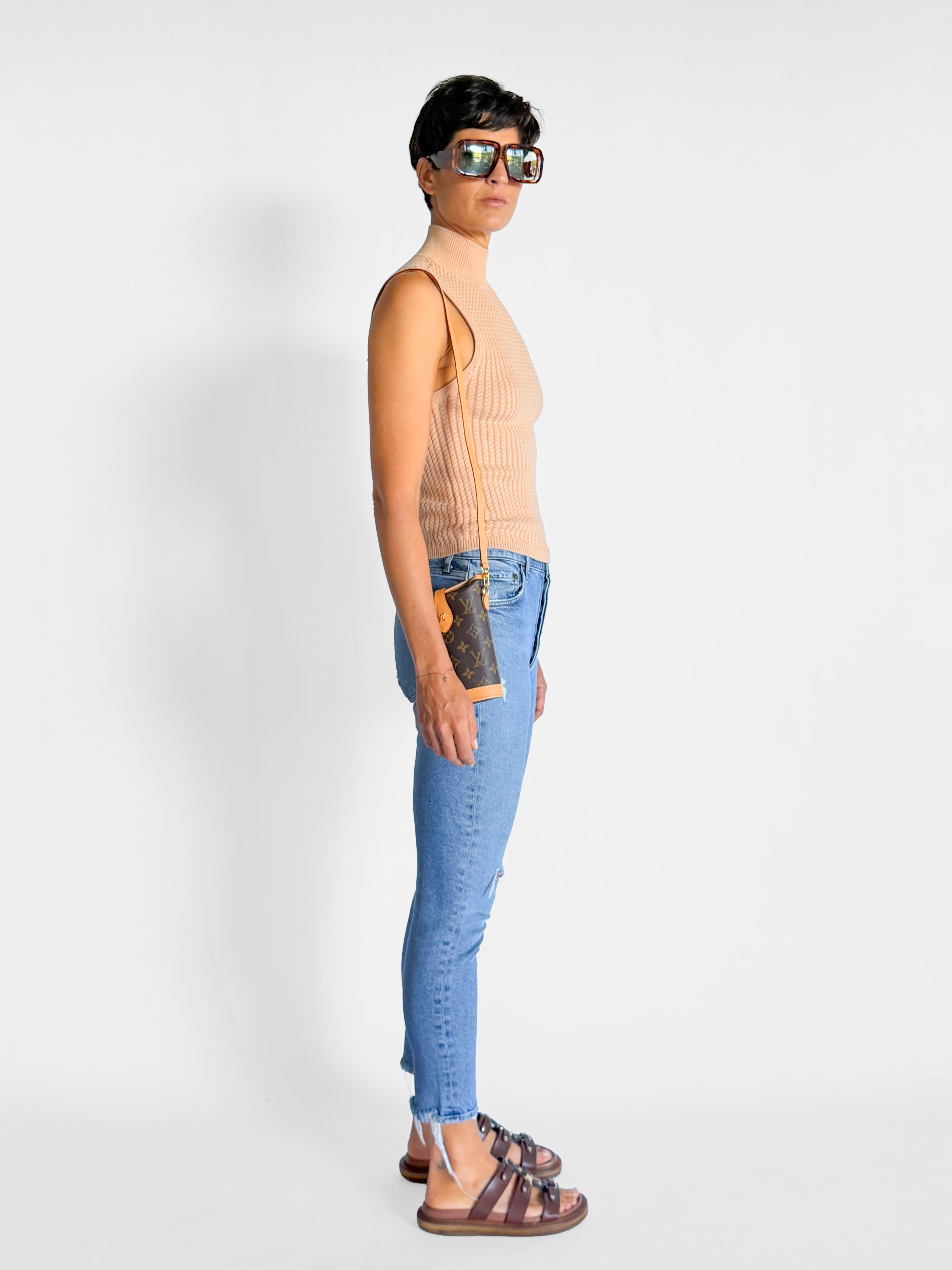 Alice + Olivia High Neck Cable Knit Vest, image 3 of 4