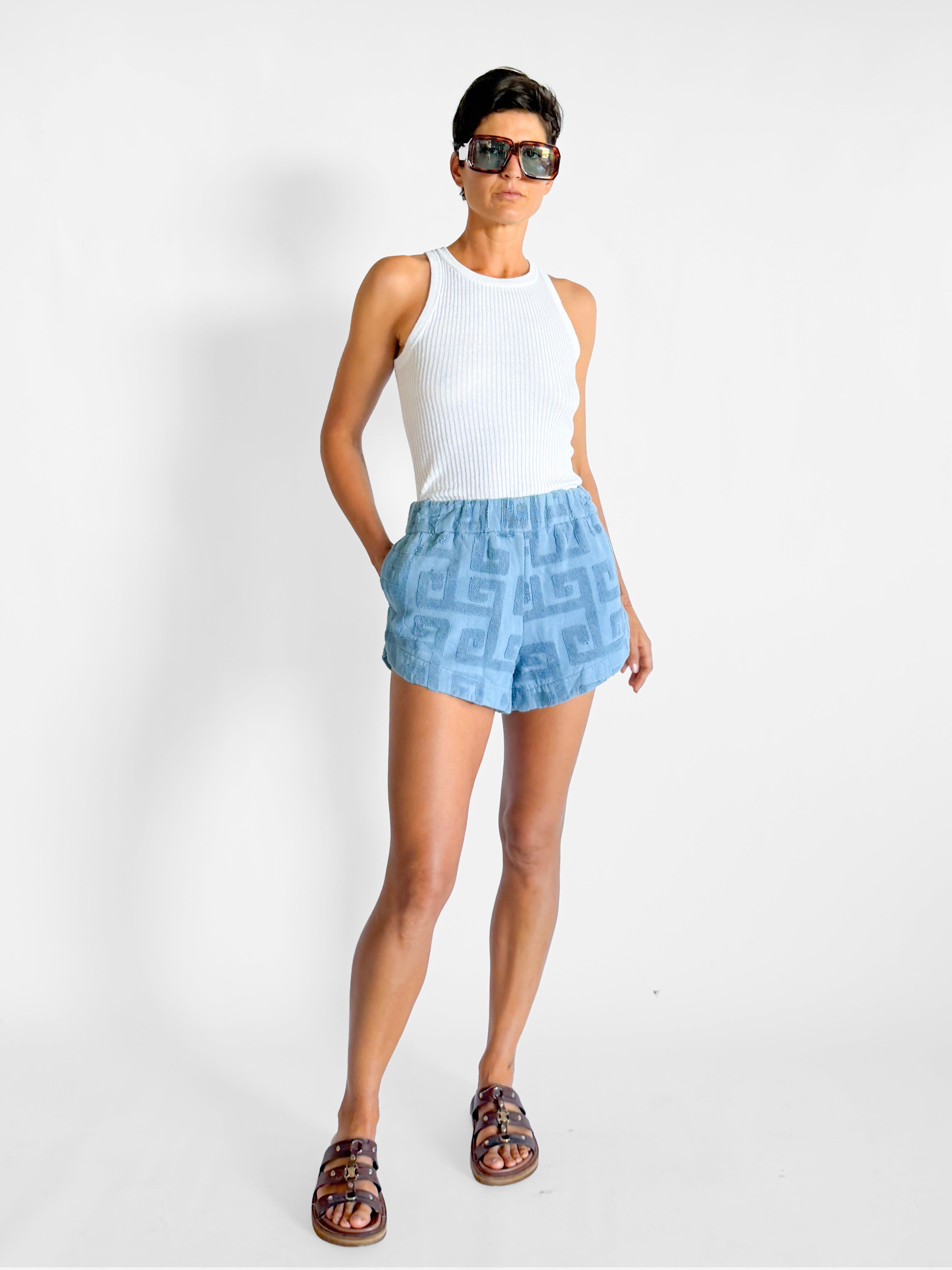 Lucy Folk Playa Cotton Terry Shorts, image 3 of 5