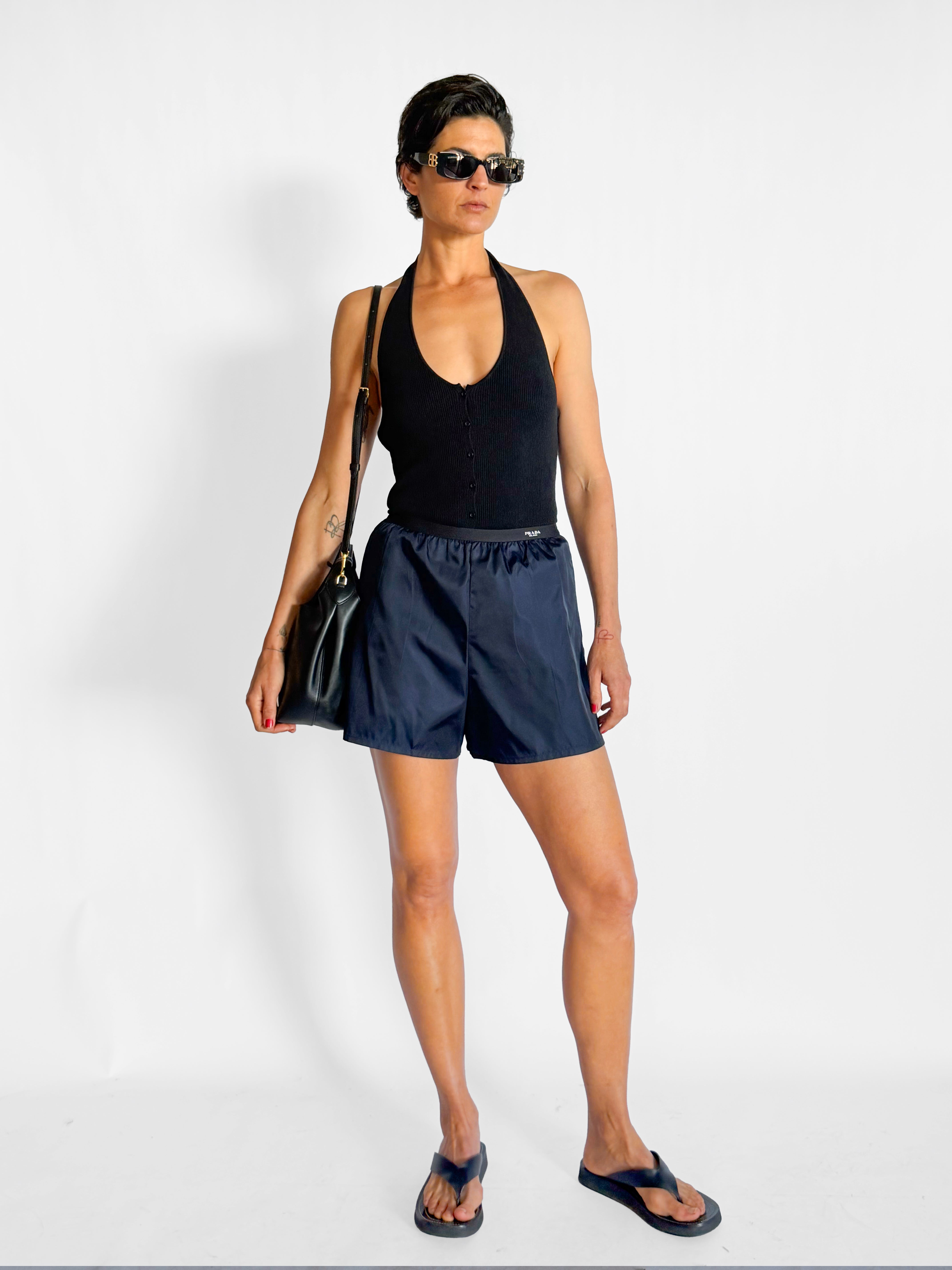 Prada Nylon Satin Sporty Short, image 3 of 4