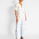 Ginia Isla Silk Shirt & Pants Set, image 3 of 5