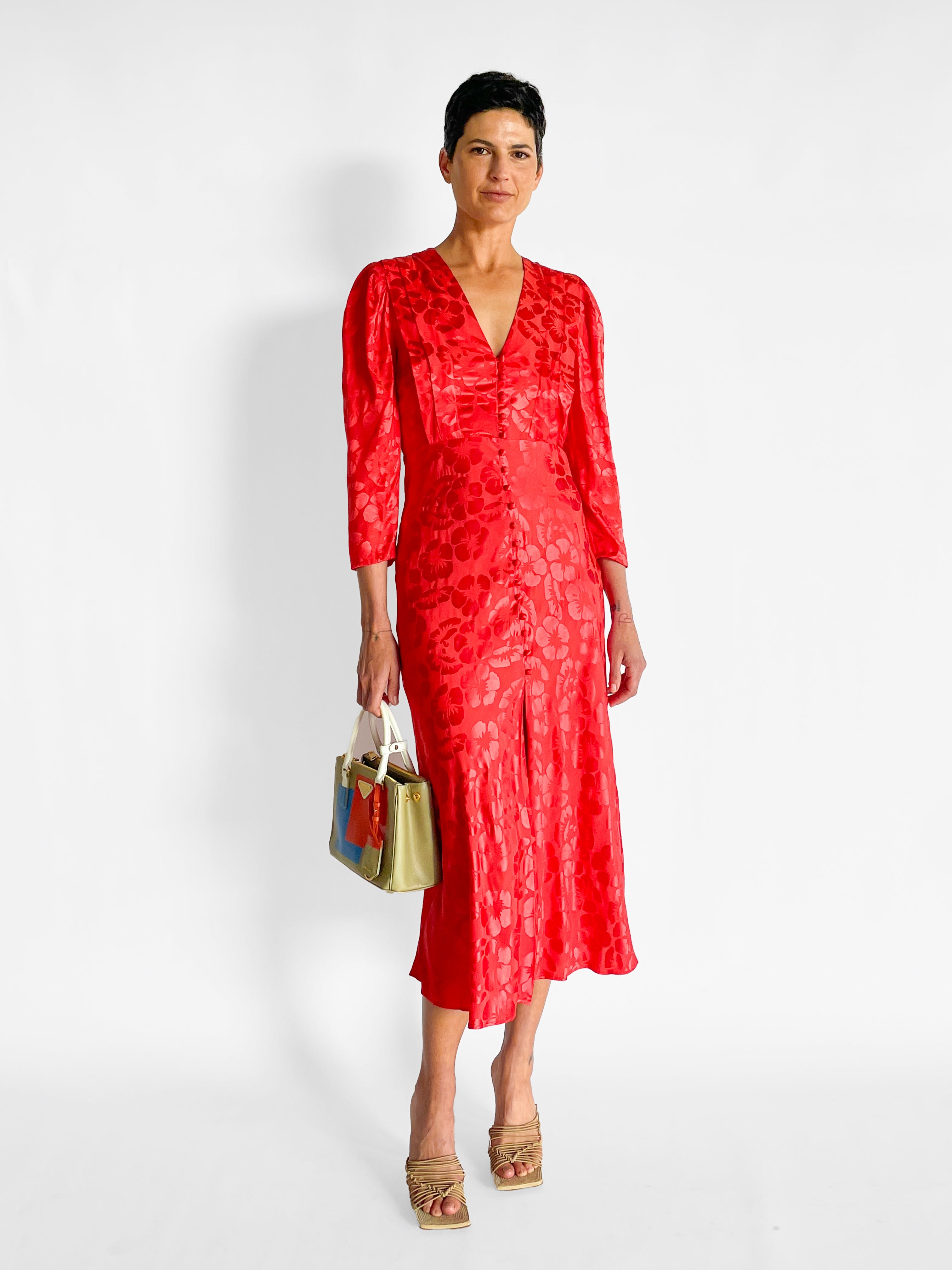 Sandro Azel Jacquard Midi Dress, image 3 of 4