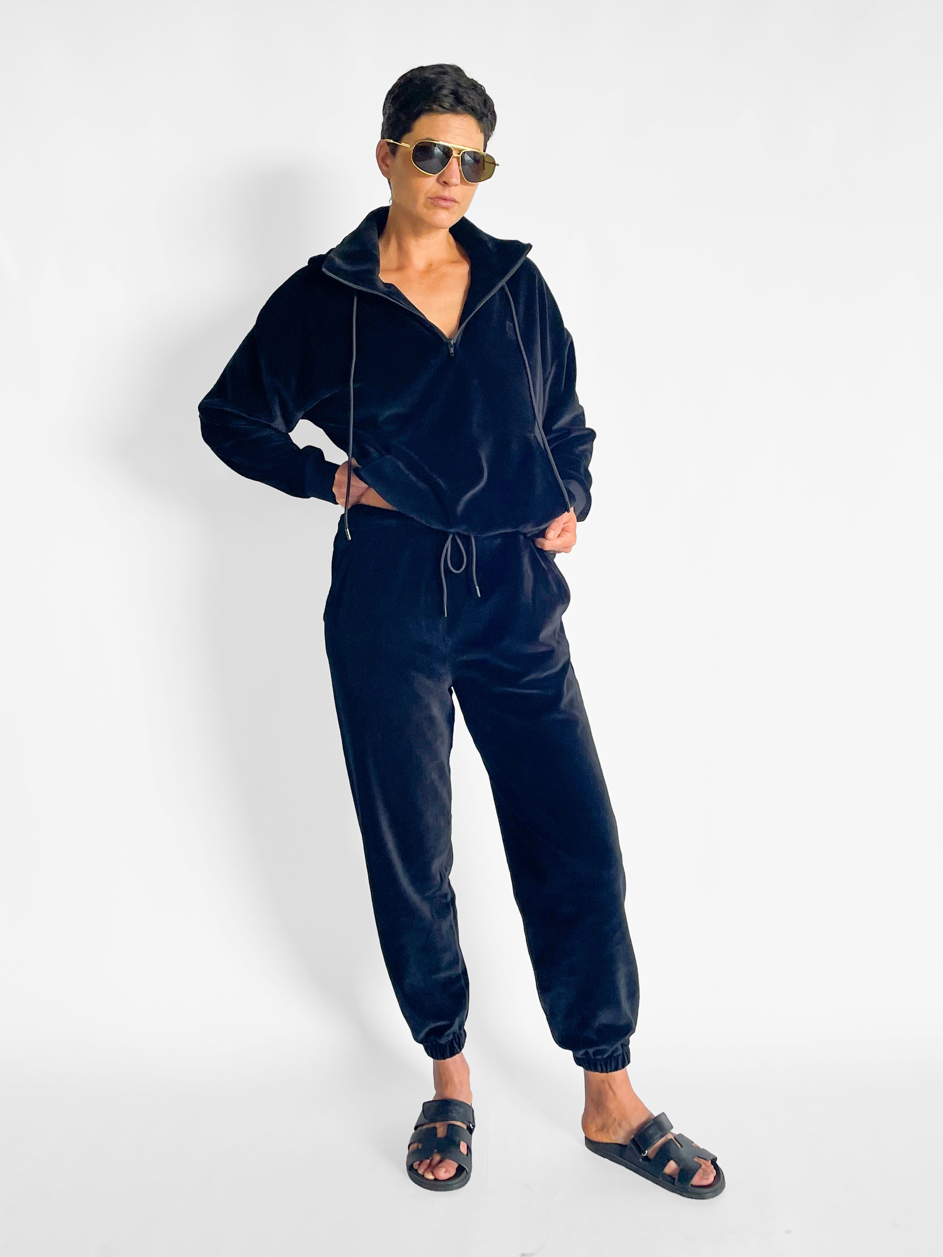 Camilla and Marc Simone Velour Zip Up Hoodie and Track Pants, image 3 of 6