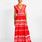 Self Portrait Ruffled Plisse-Georgette Maxi Dress, image 3 of 5