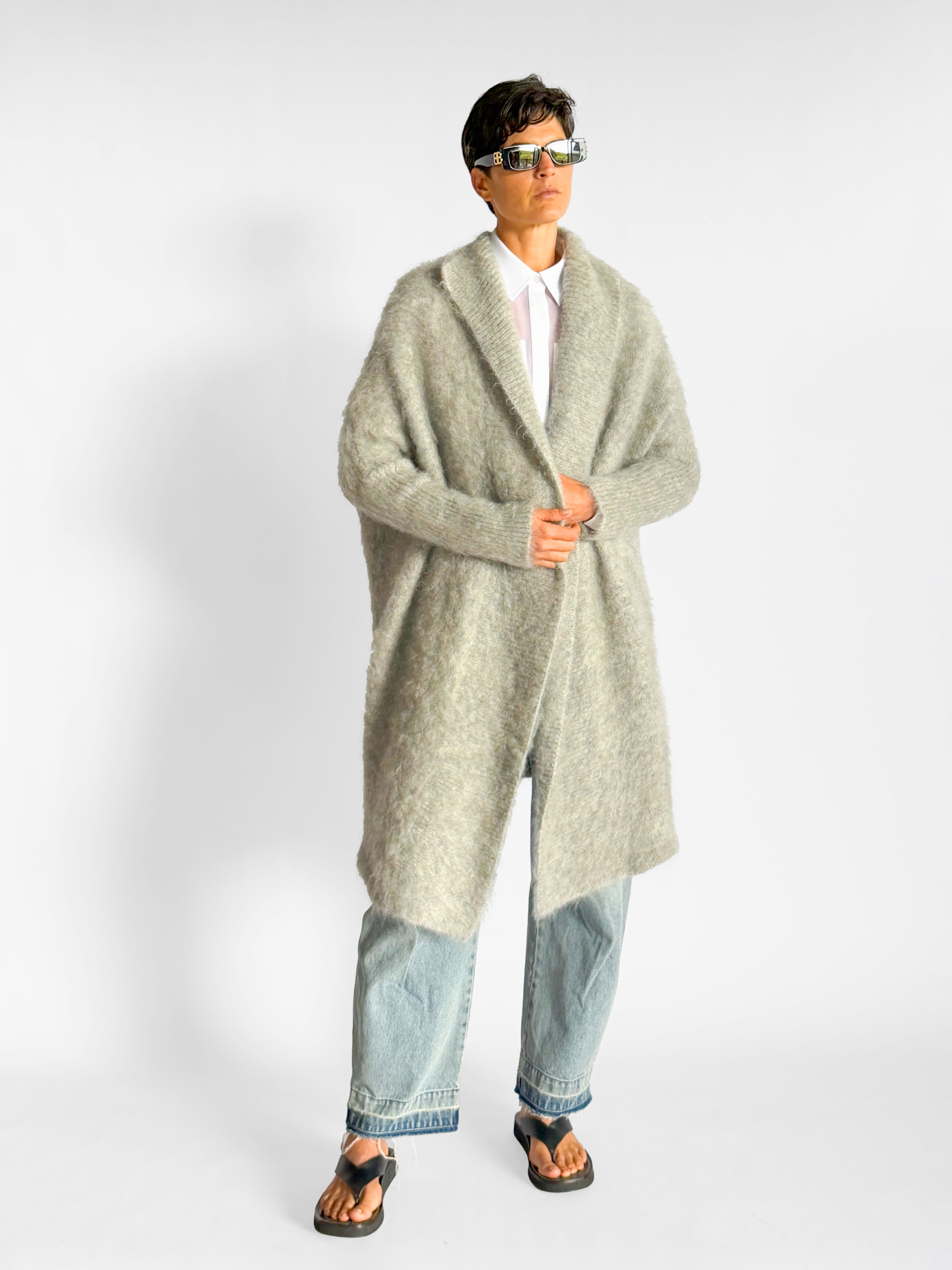 Scanlan Theodore Brushed Mohair Long Cardigan, image 3 of 5