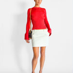 Albus Lumen Tailored Linen Denim Mini Skirt, image 3 of 5