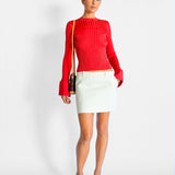 Albus Lumen Tailored Linen Denim Mini Skirt, image 3 of 5