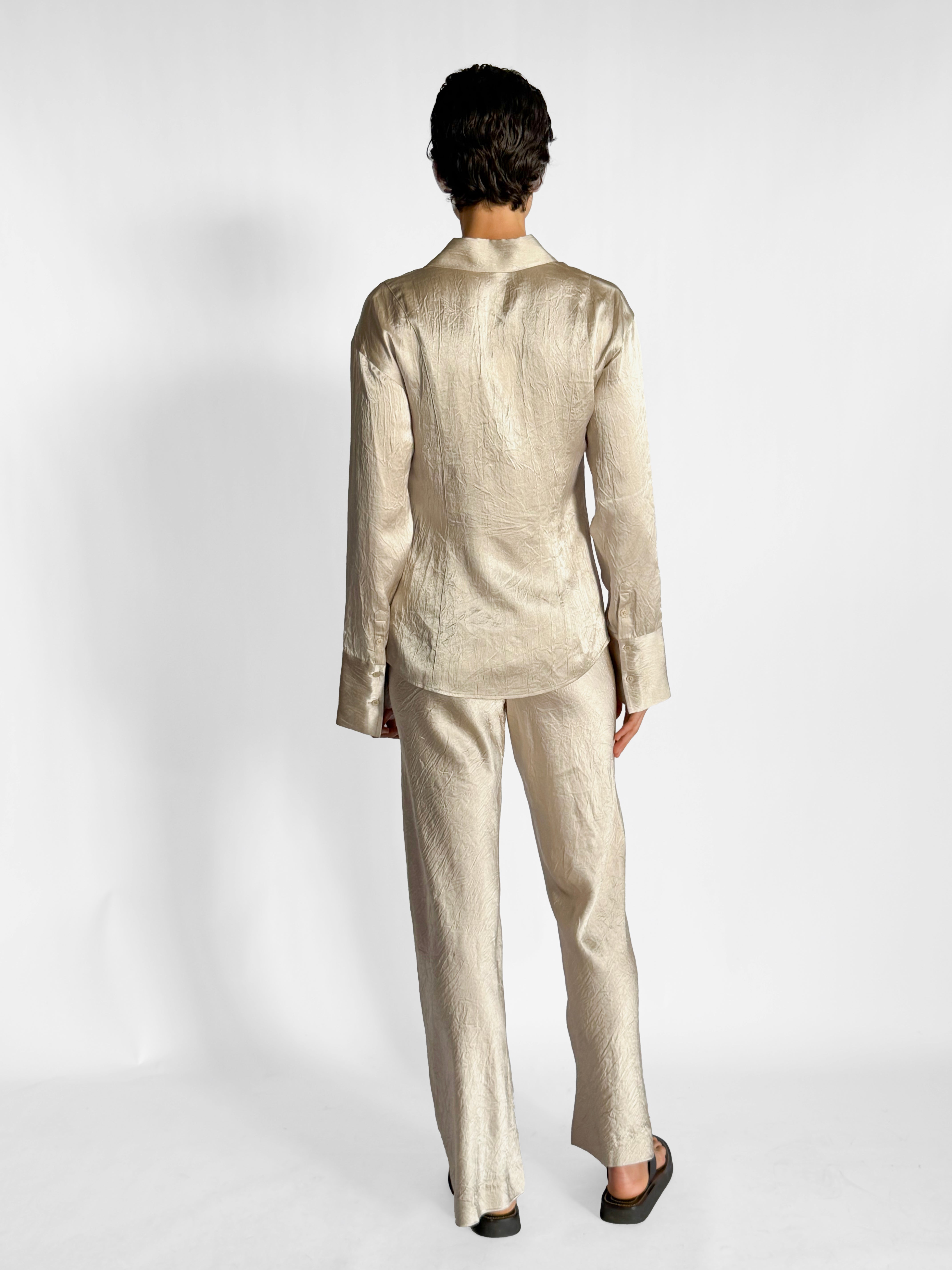 Eaves Loretta Bias Pant & Freda Slim Shirt Set, image 3 of 6
