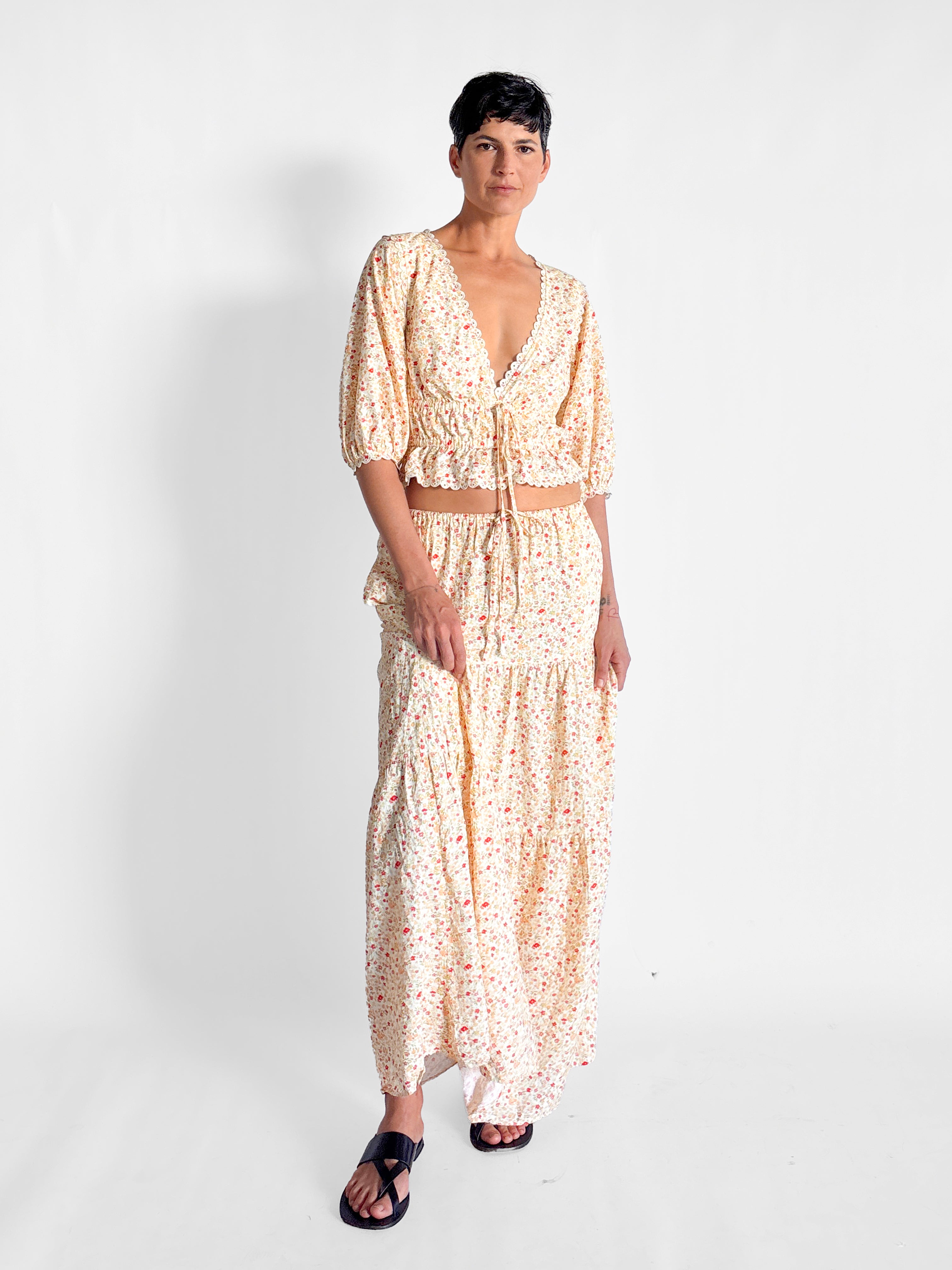 Peony Weekend Maxi Skirt & Top Set, image 3 of 4