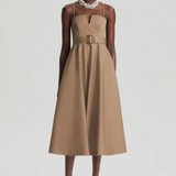 Sateen Resin Trim Dress