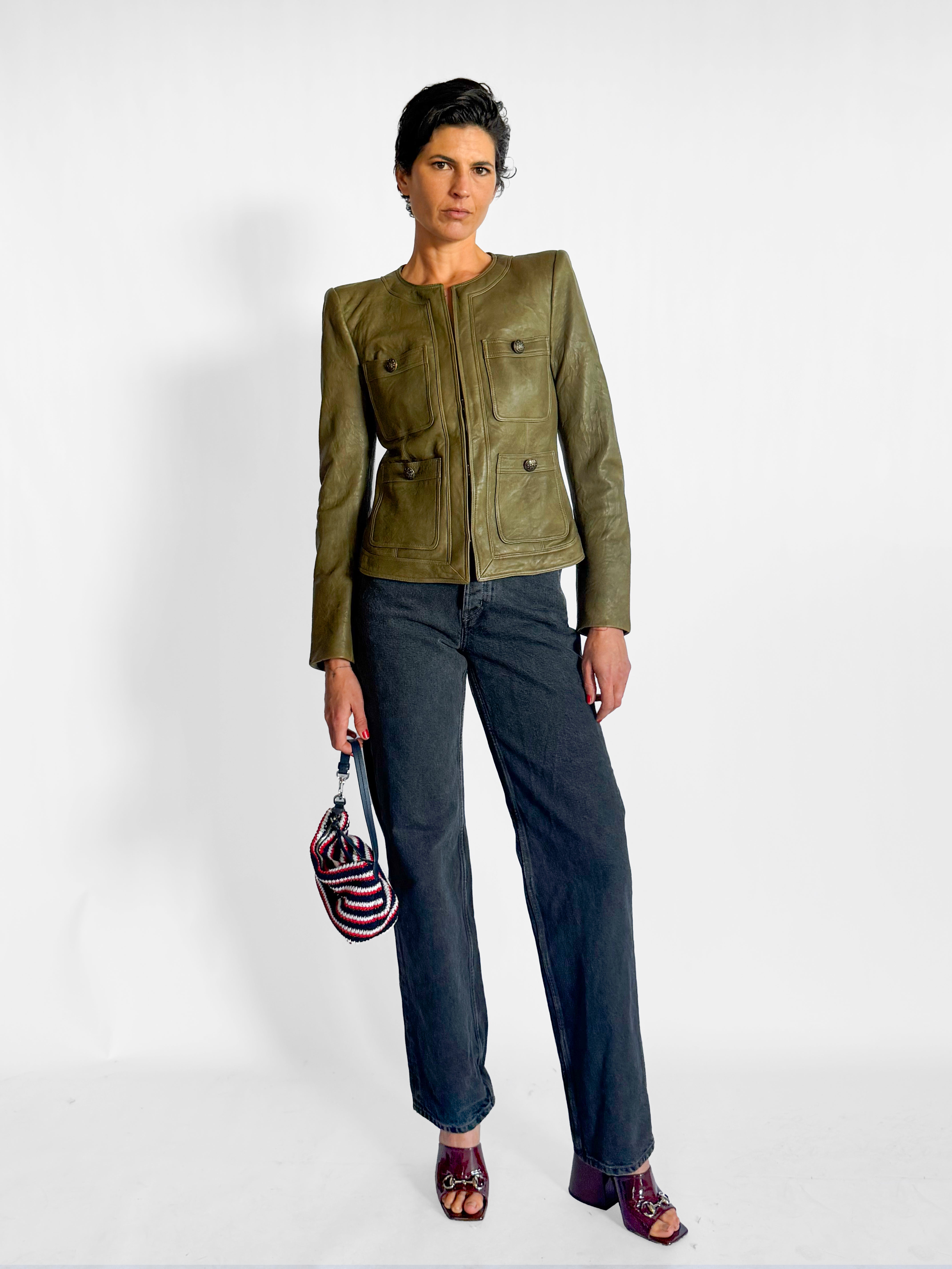 Veronica Beard Leather Dicky Jacket, image 3 of 5