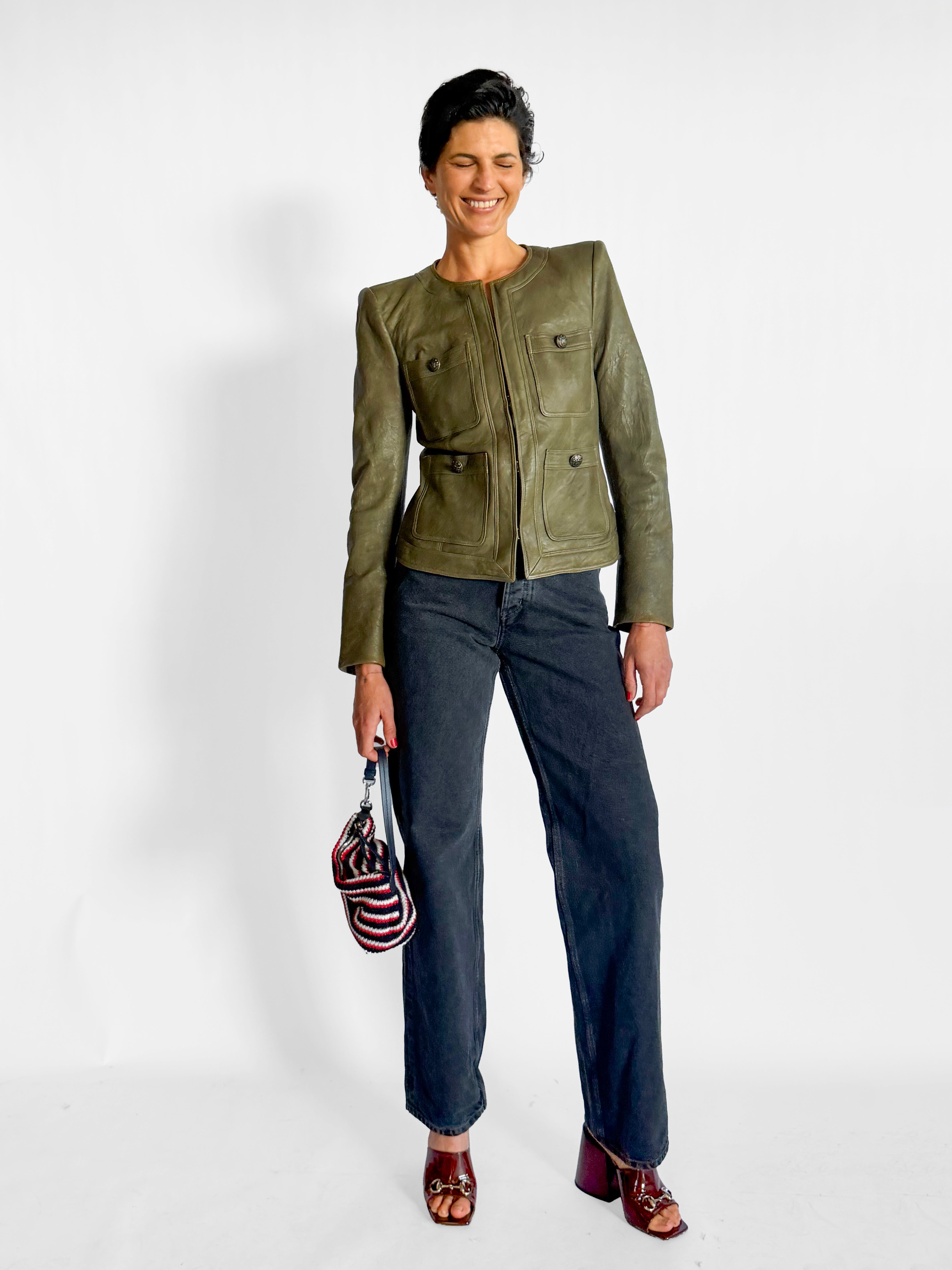 Veronica Beard Leather Dicky Jacket, image 4 of 5