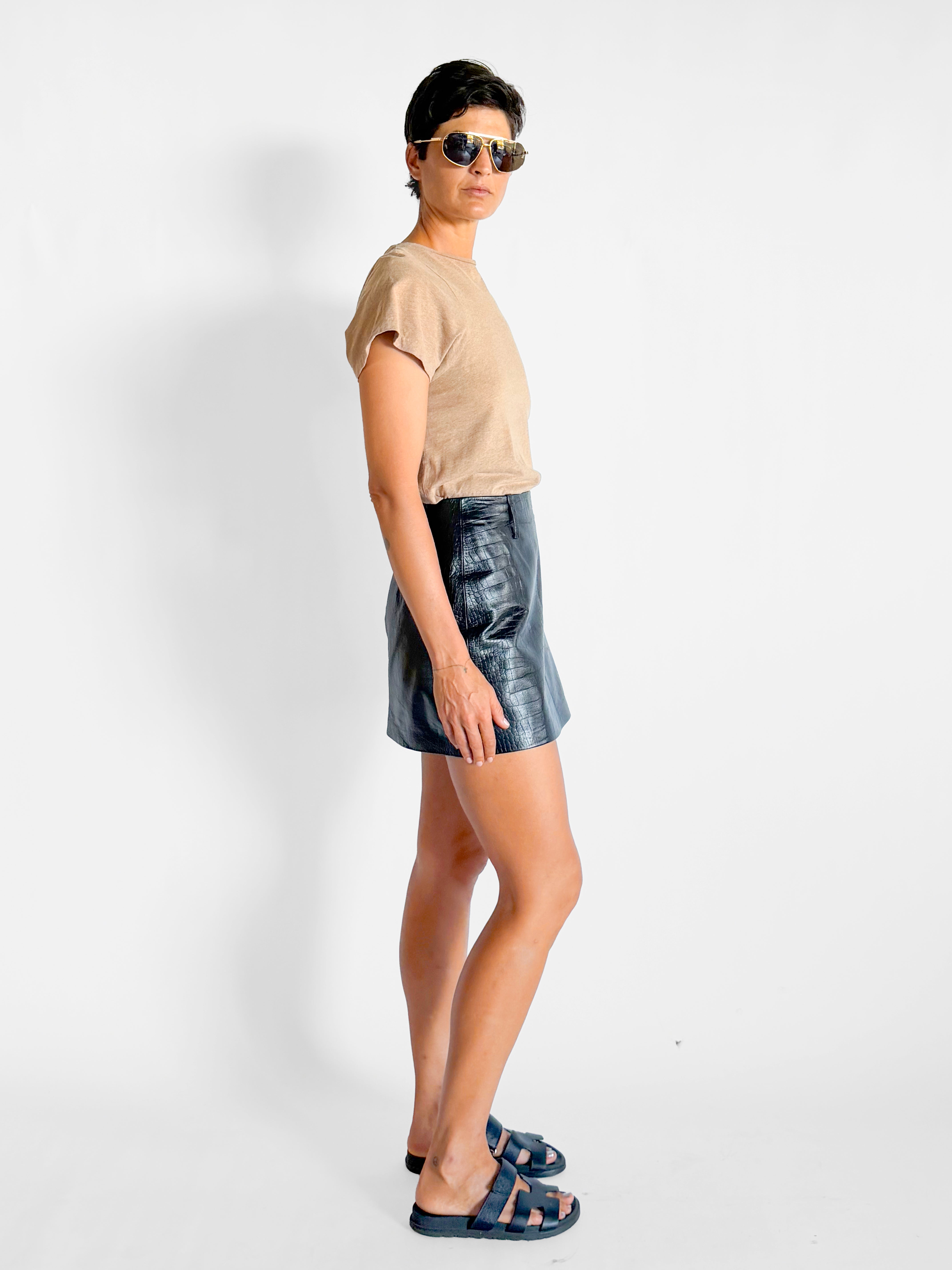 Camilla and Marc Florian Leather Mini Skirt, image 4 of 4