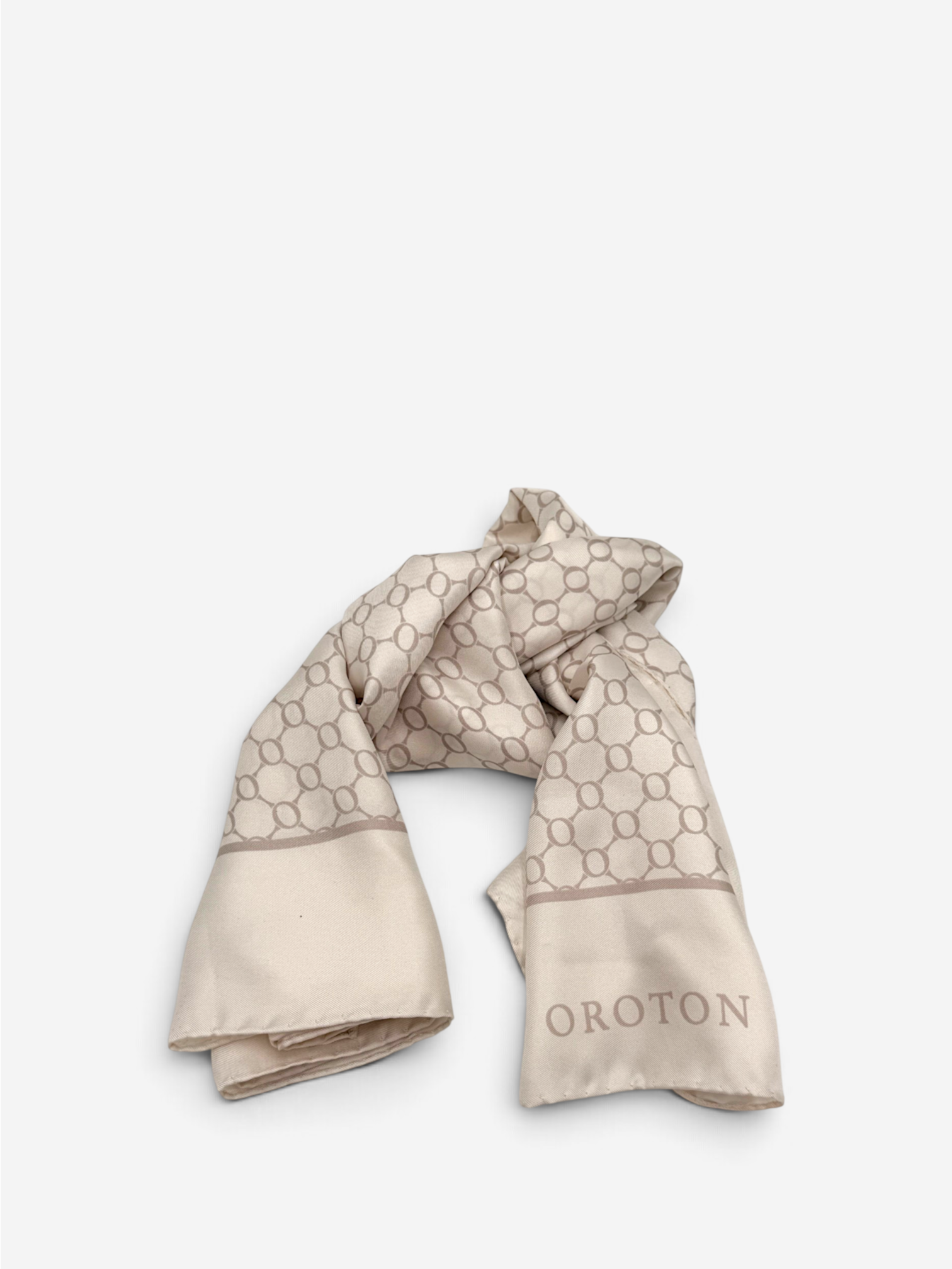 Oroton Silk Monogram Scarf, image 4 of 4