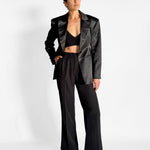 Courtney Zheng Inge Wool Silk Duchesse Satin Blazer, image 4 of 5