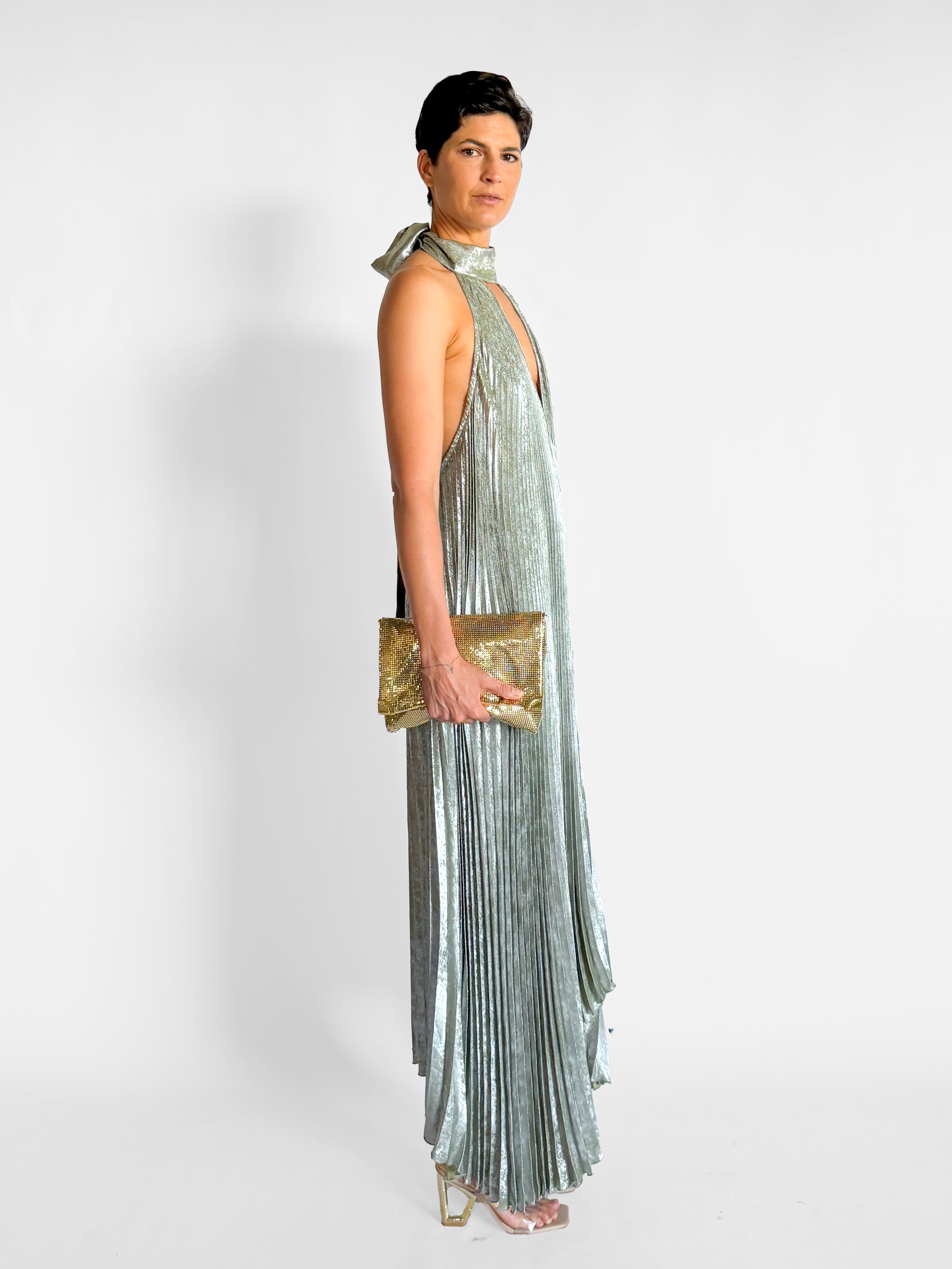 L'idee Pleat Halter Dress, image 4 of 4