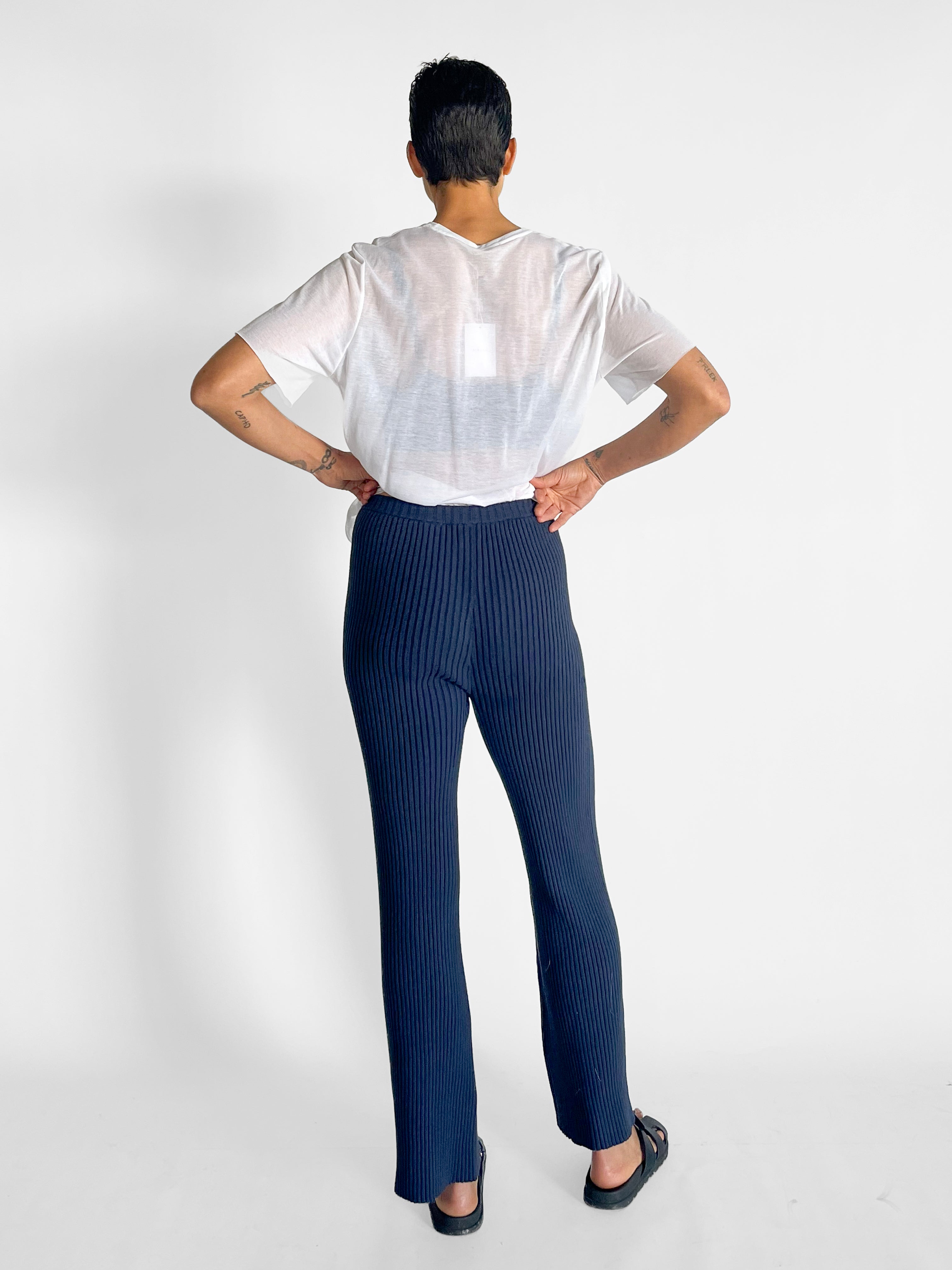 Bassike Ribbed Detail Flared Tight, image 4 of 4