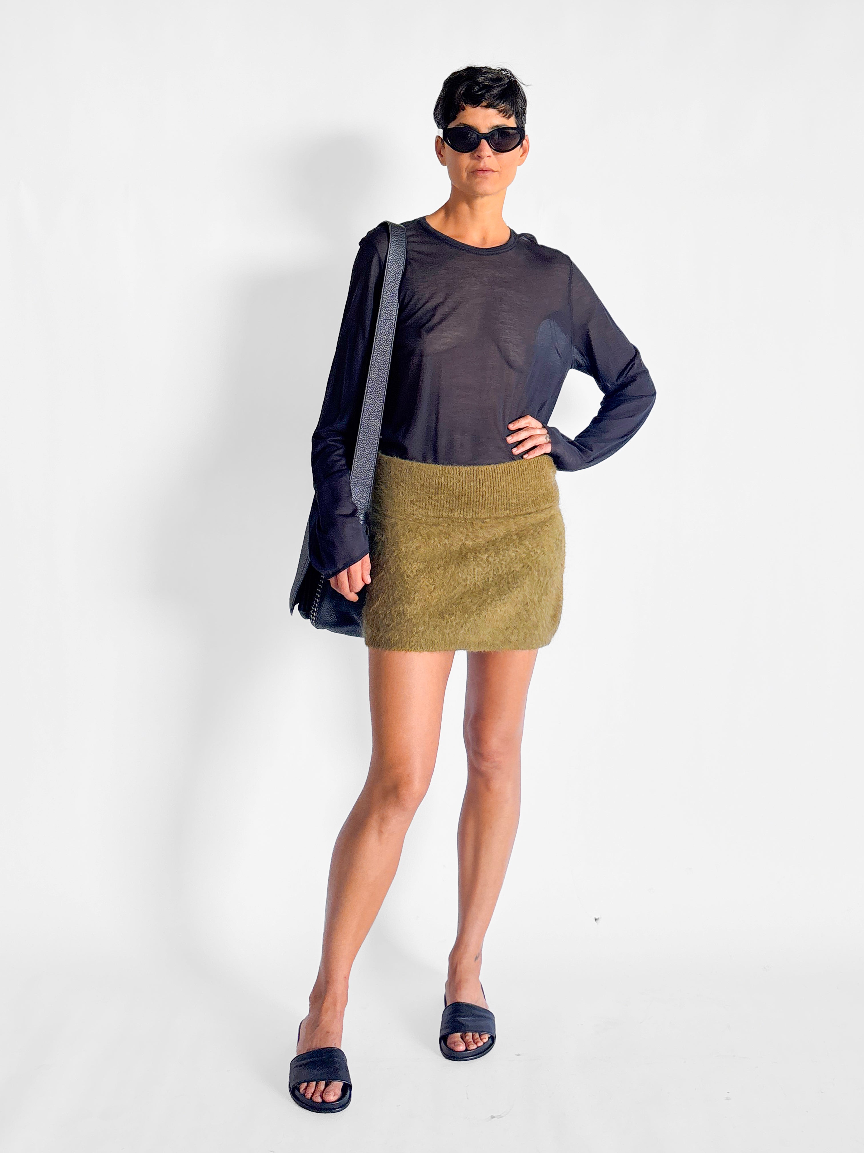 Nagnata Brushed Alpaca Mini Skirt, image 4 of 5