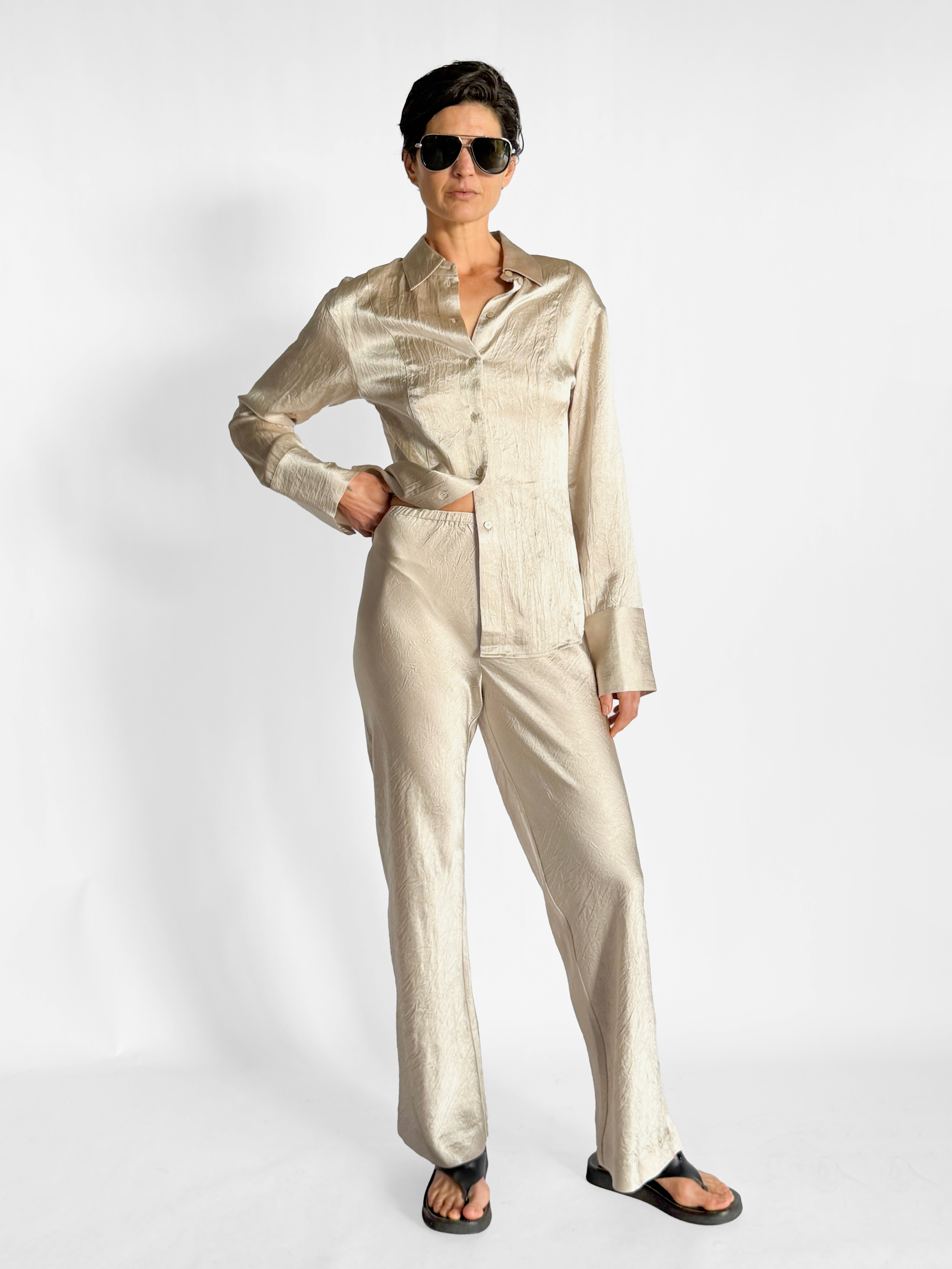 Eaves Loretta Bias Pant & Freda Slim Shirt Set, image 4 of 6