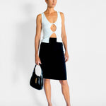 Saint Laurent Mid Rise Pencil Skirt, image 4 of 5