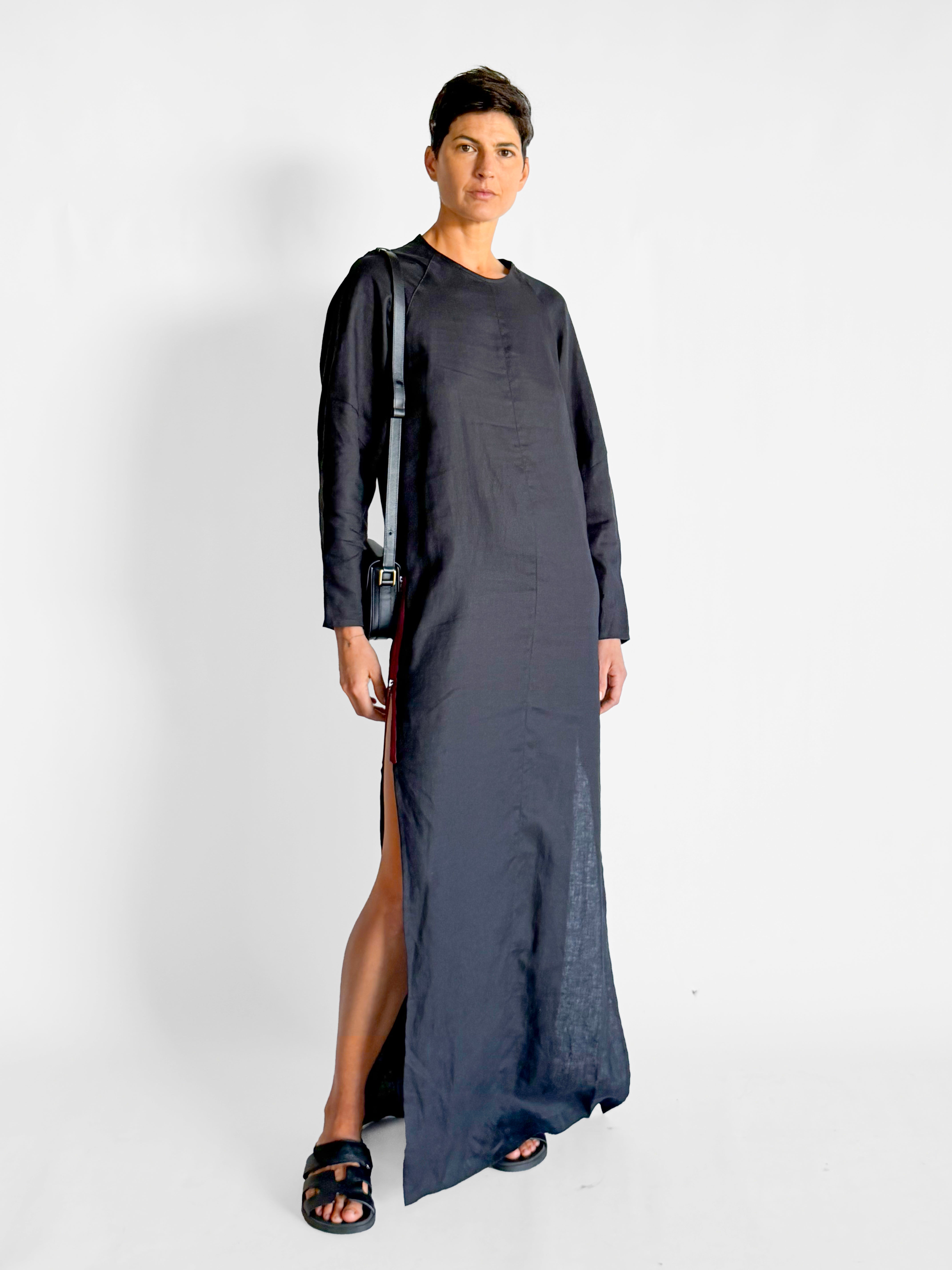 Albus Lumen Long Sleeve Linen Dress, image 4 of 5